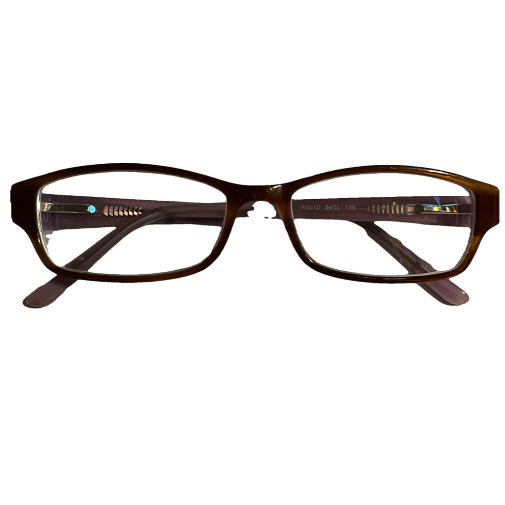 Adensco Eyeglasses Frames AD212 Purple Brown Tortoise Rectangular 51-16-135