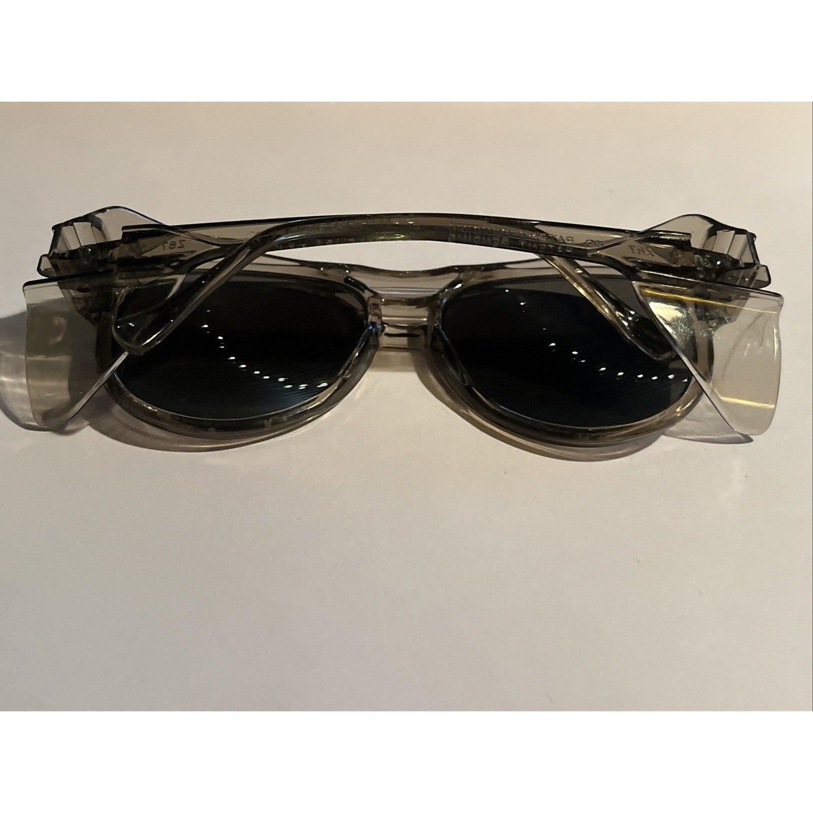 Aerosite Z87 Gray 5 3/4 Safety Glasses Side Shields Vintage Made In USA