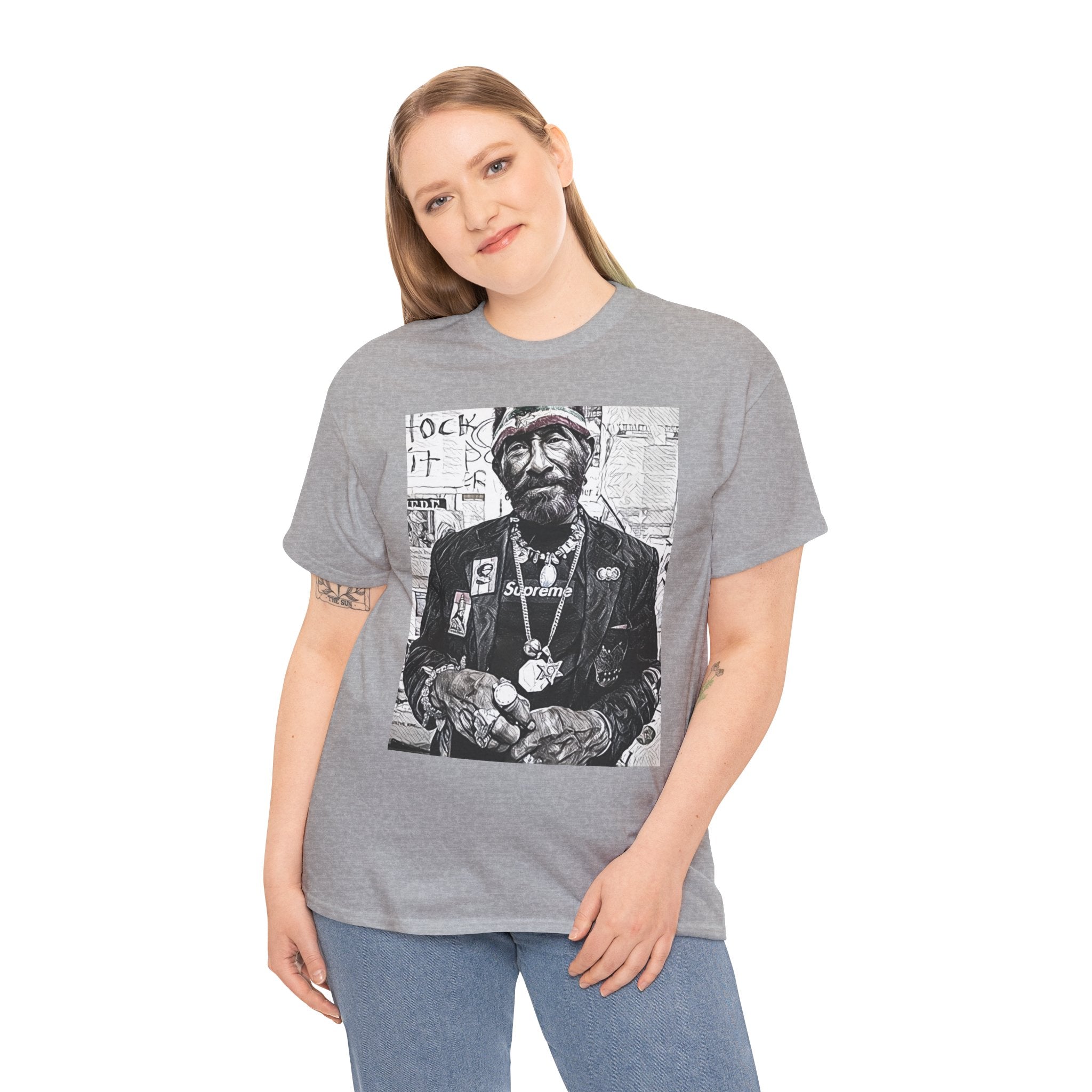 Lee "Scratch" Perry Graphic Print Short Sleeve Unisex Heavy Cotton Art Tee Shirt