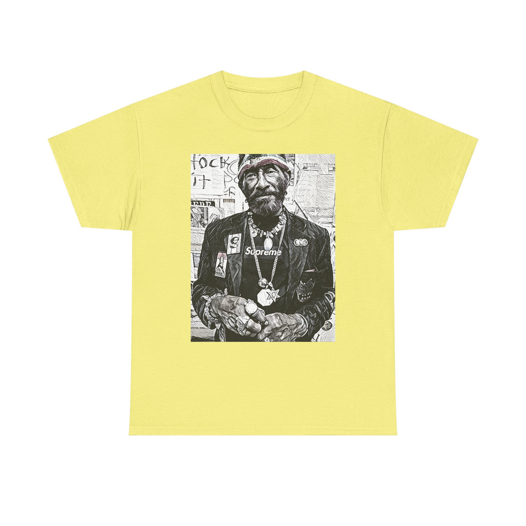 Lee "Scratch" Perry Graphic Print Short Sleeve Unisex Heavy Cotton Art Tee Shirt