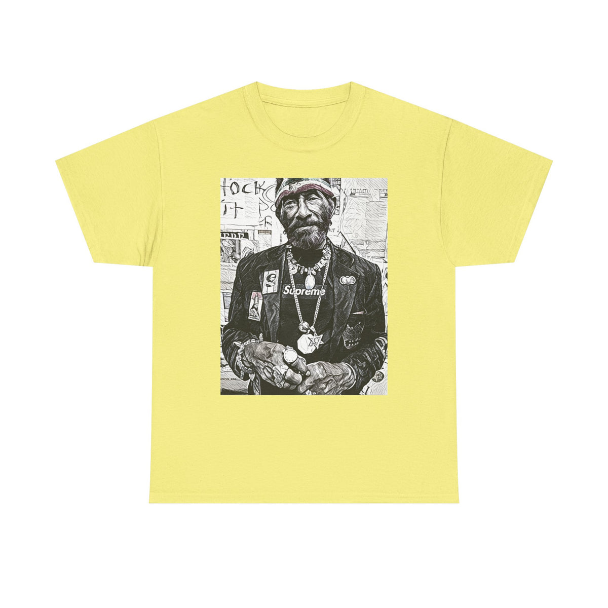 Lee "Scratch" Perry Graphic Print Short Sleeve Unisex Heavy Cotton Art Tee Shirt