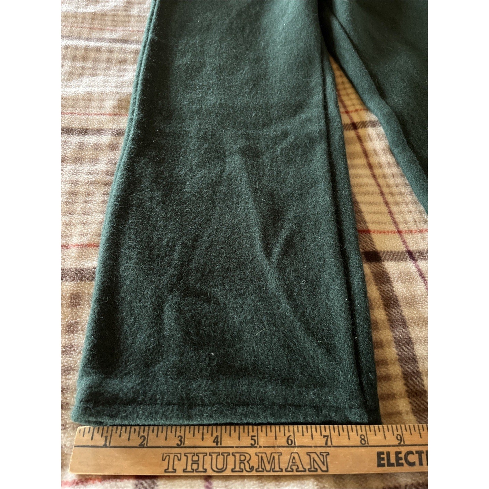 Vintage Codet Heavy Green Wool Blend Outdoor Pants Made in Canada Men's sz 35x28