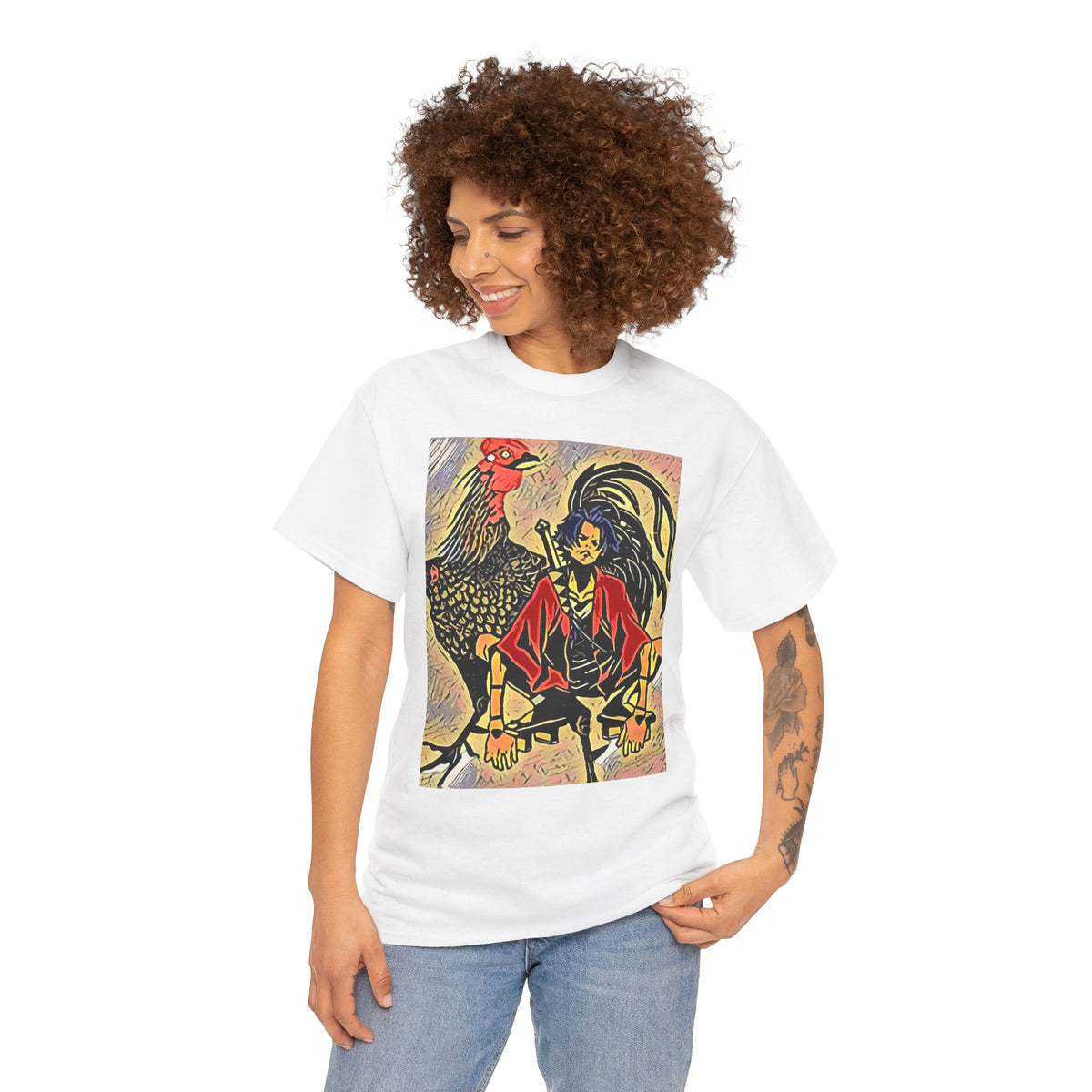 Samurai Champloo Graphic Print Short Sleeve Unisex Heavy Cotton Anime Tee Shirt