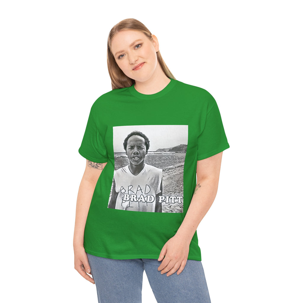 Earl Sweatshirt Brad Pitt Graphic Print Short Sleeve Unisex Heavy Cotton T-Shirt