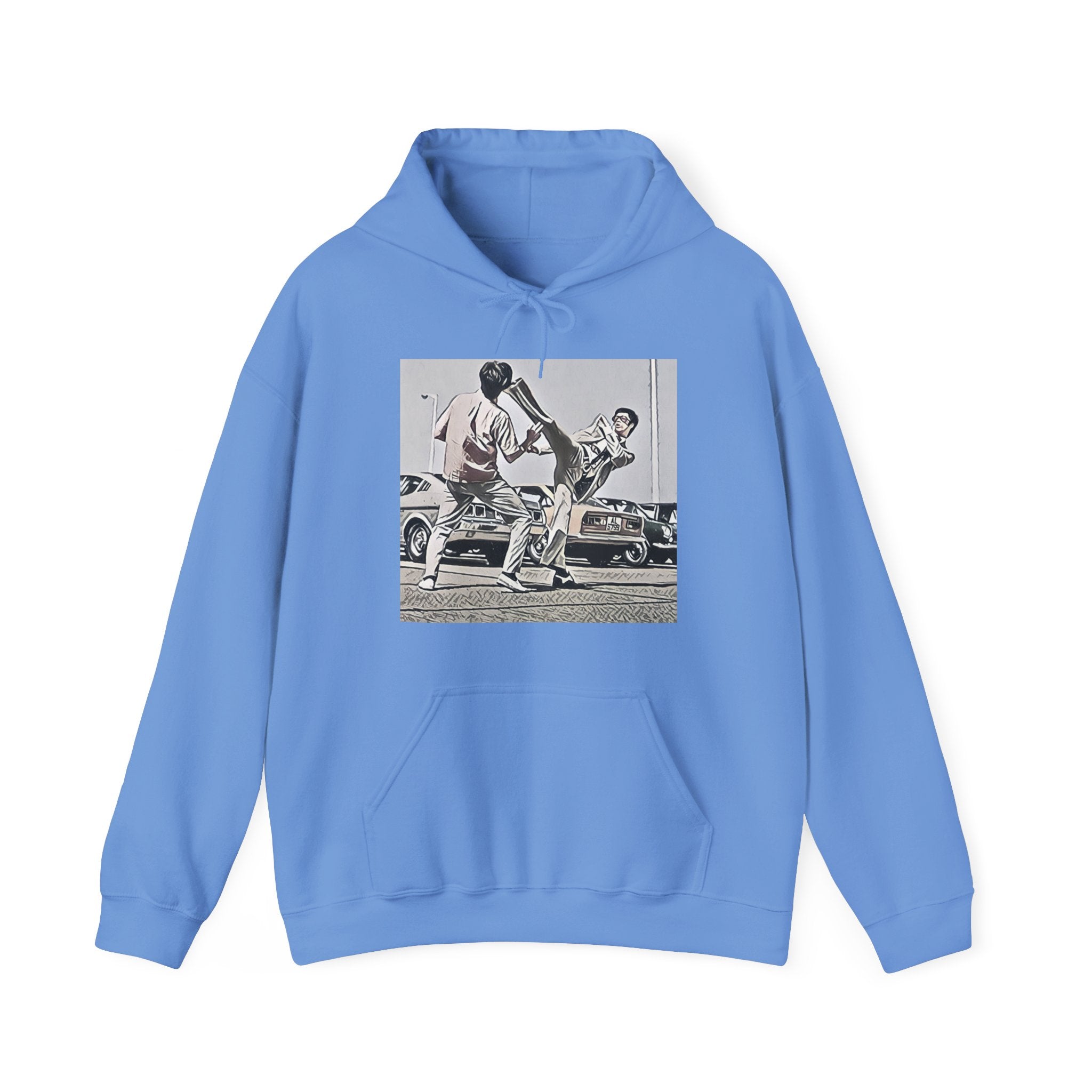 Bruce Lee Graphic Print Long Sleeve Unisex Heavy Blend™ Hooded Movie Sweatshirt