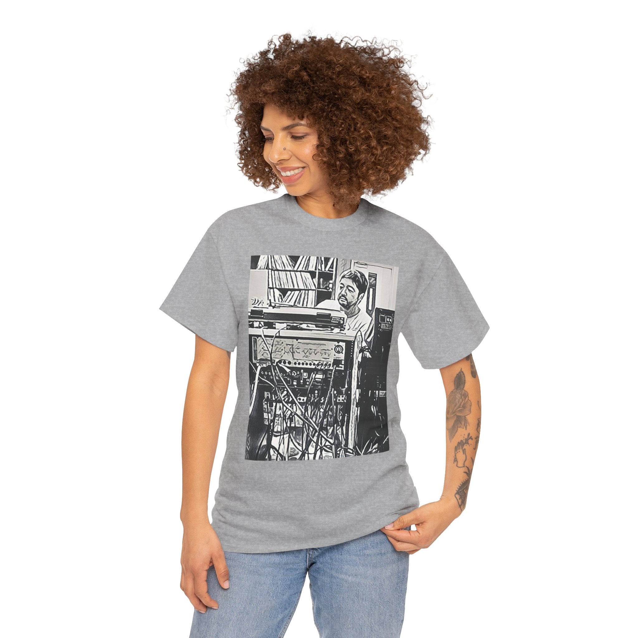 Nujabes Graphic Print Short Sleeve Crew Neck Unisex Heavy Cotton Art Tee Shirt