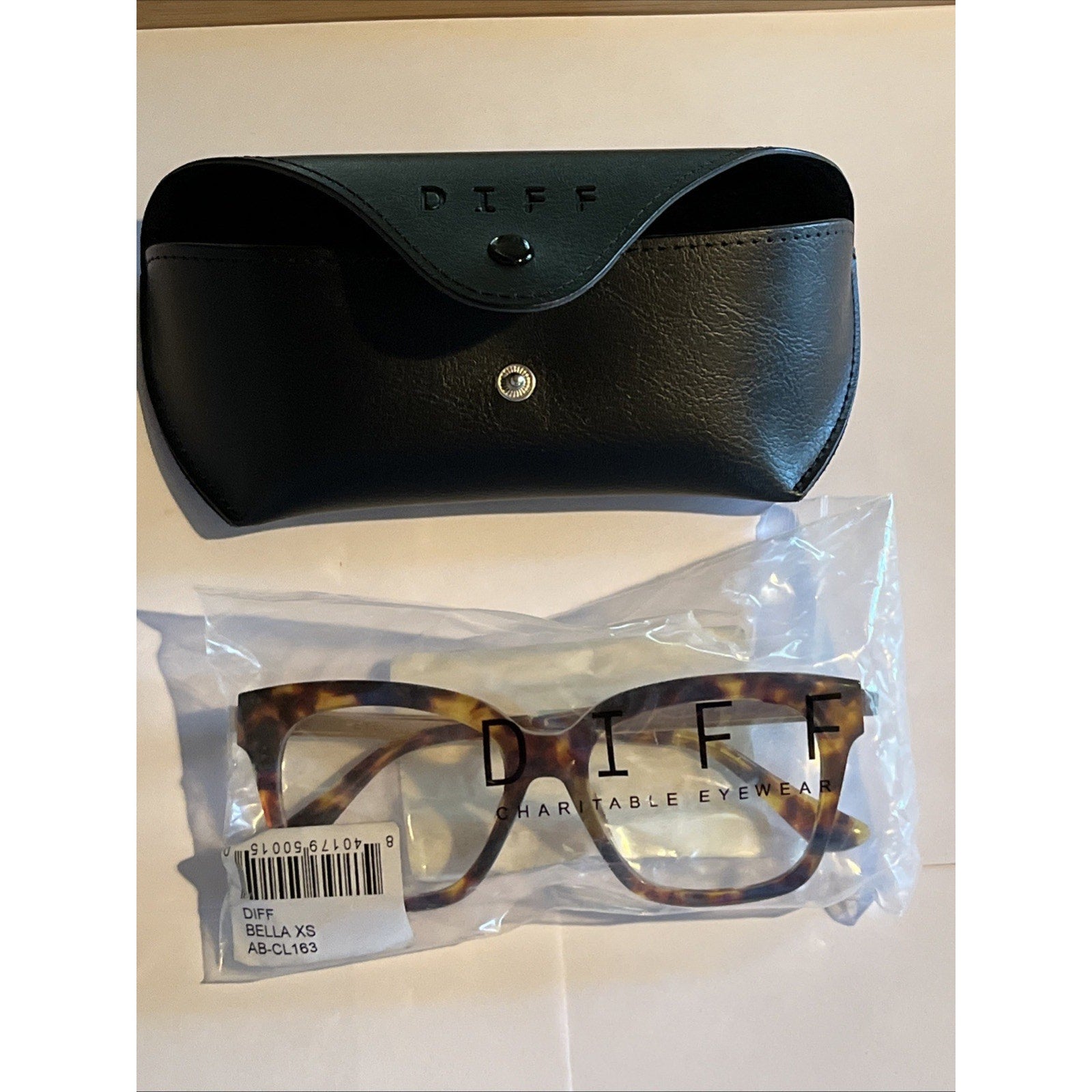 DIFF EYEWEAR BELLA XS AB-CL163 Eyeglass Frames 50-17-142 Brown Tortoise Glasses