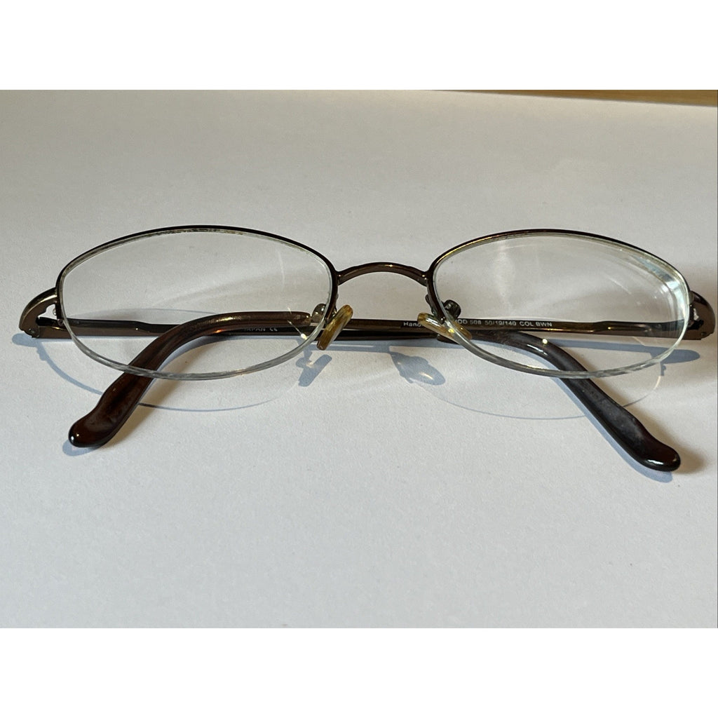 Saki Eyewear Mod 508 Eyeglasses Col. BWN Brown Frame 50-19-140 Handmade Japan