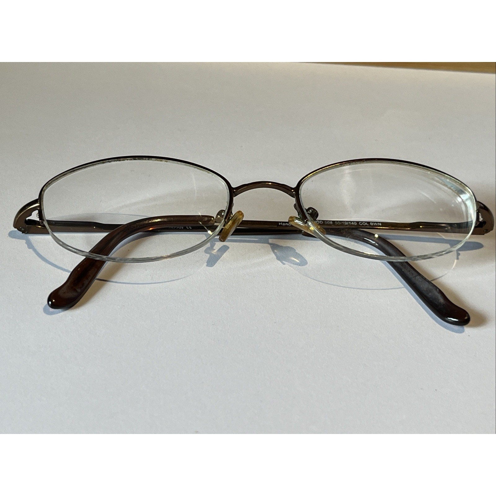 Saki Eyewear Mod 508 Eyeglasses Col. BWN Brown Frame 50-19-140 Handmade Japan