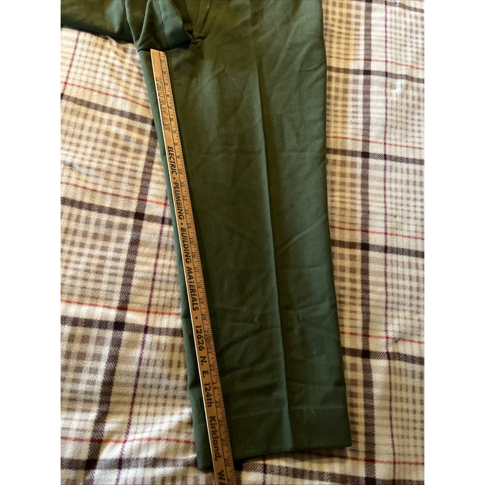 Vintage M-1951 Pants Trousers Short Medium US ARMY Green Military M51 33x28 Wool