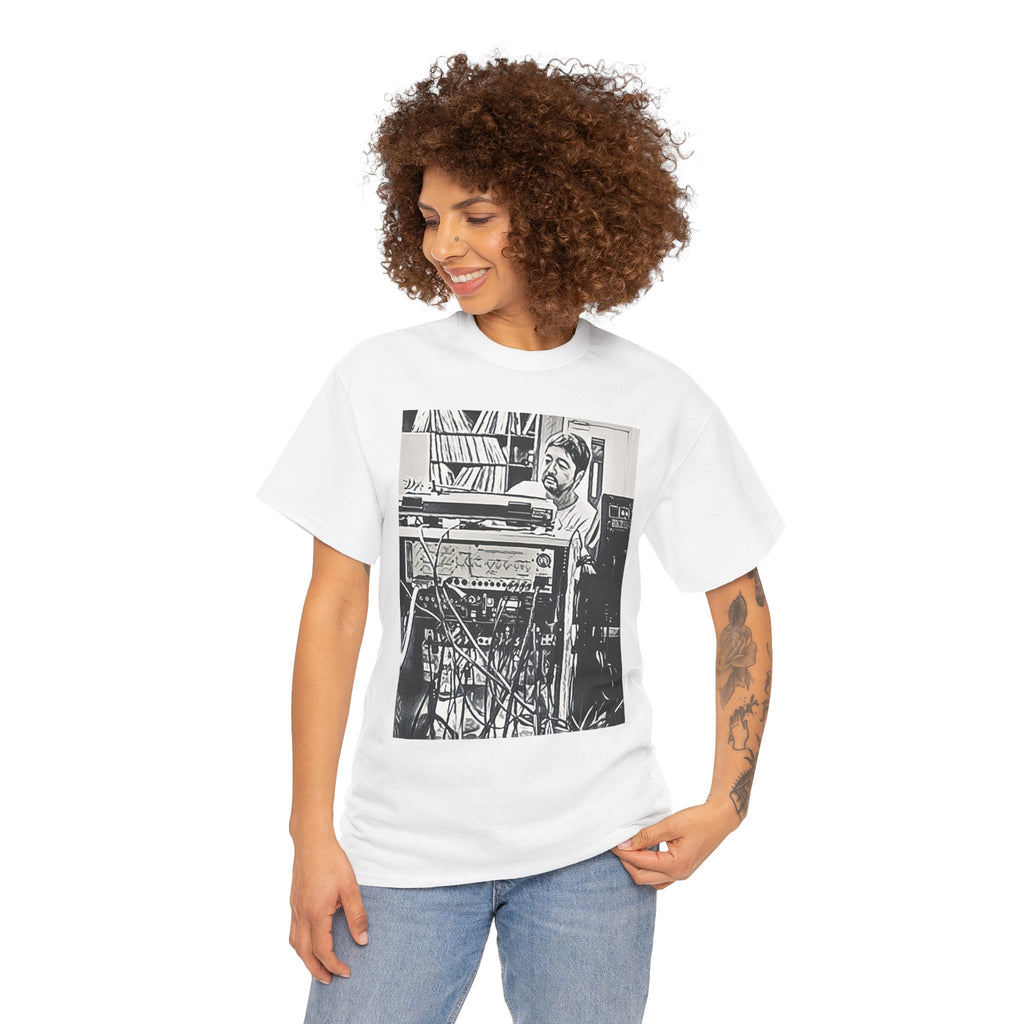 Nujabes Graphic Print Short Sleeve Crew Neck Unisex Heavy Cotton Art Tee Shirt