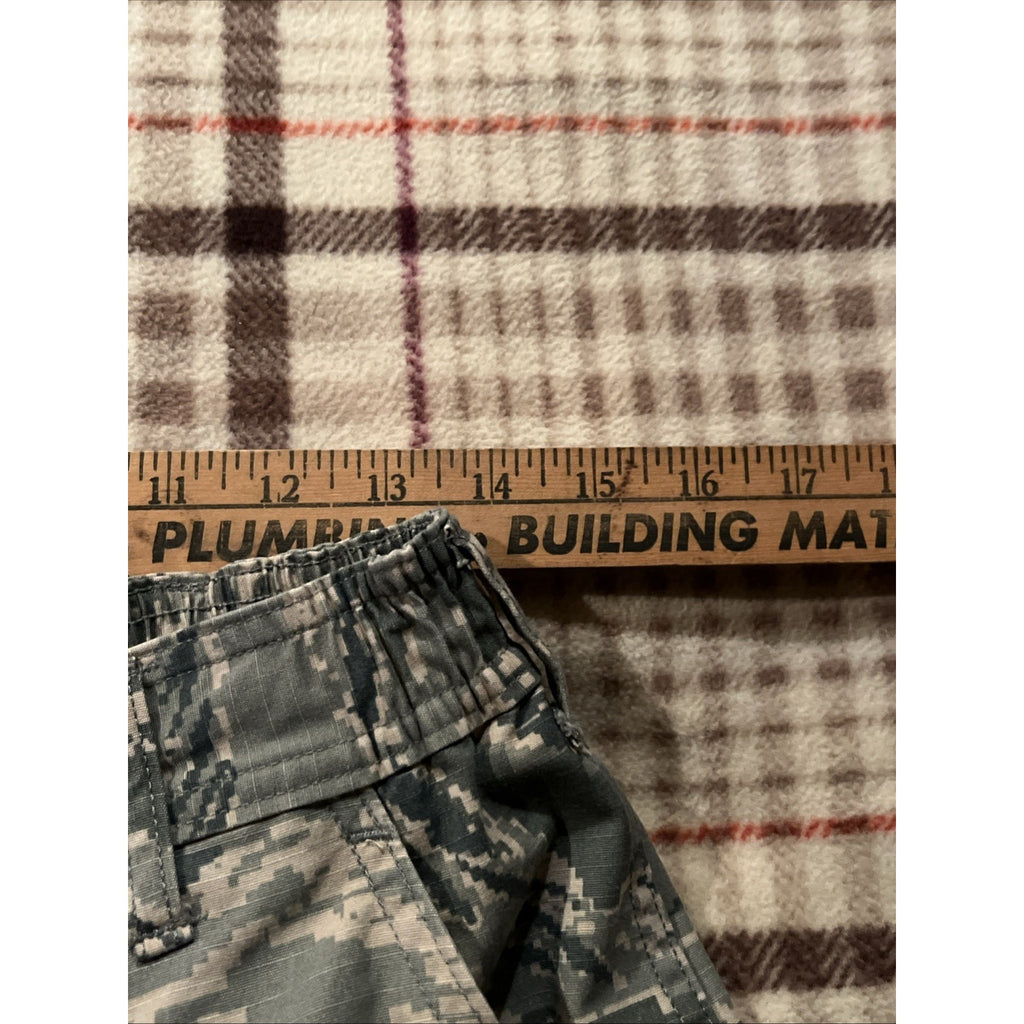 Military Air Force Gray Digital Camo Cargo Pants Men’s 30x27 Button Fly Canvas