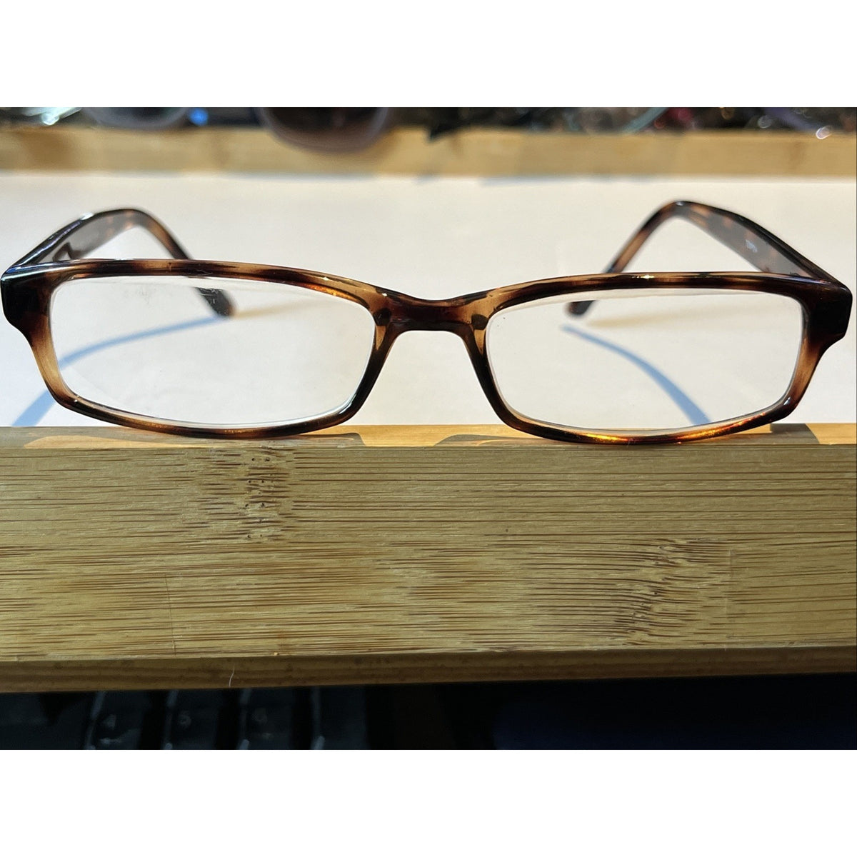 Tempo Eyeglasses HE 8000 52-17-145 Rectangular Brown Tortoise Frames Only