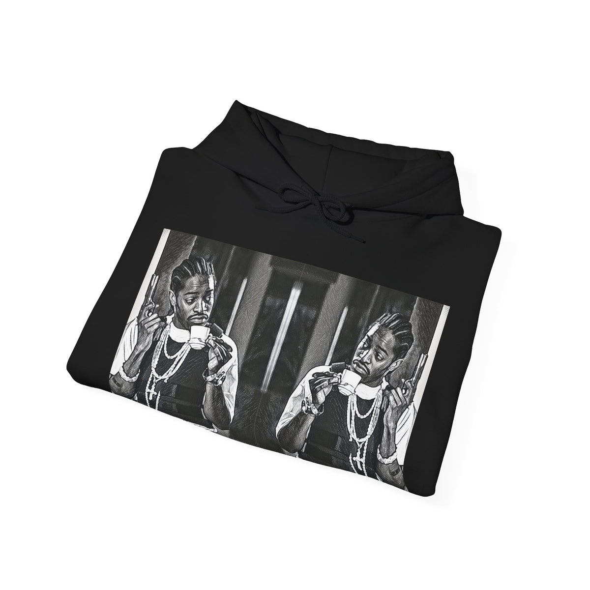 Andre 3000 Graphic Print Long Sleeve Unisex Heavy Blend™ Hooded Art Sweatshirt