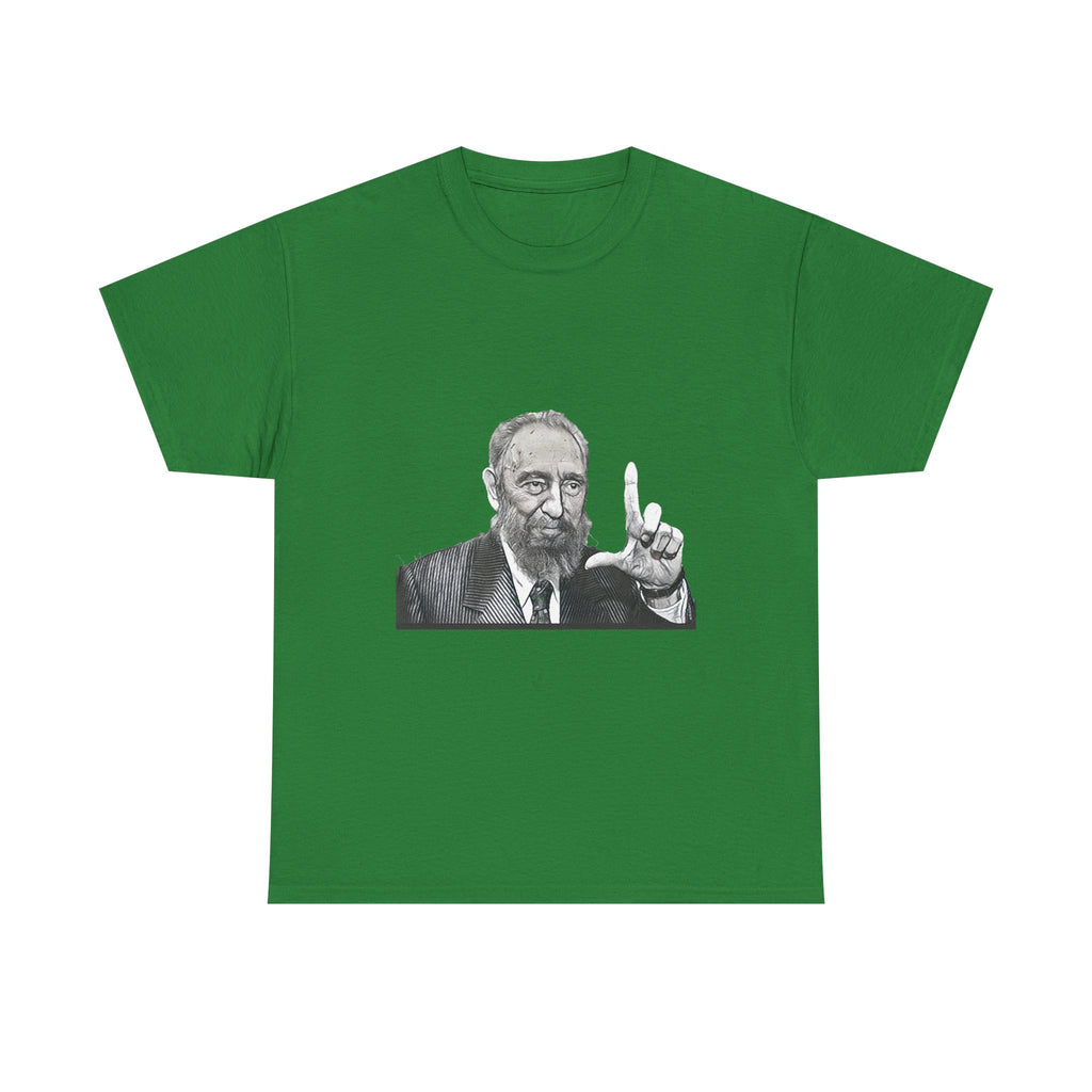 Fidel Castro Black & White Art Graphic Print Unisex Heavy Cotton Tee