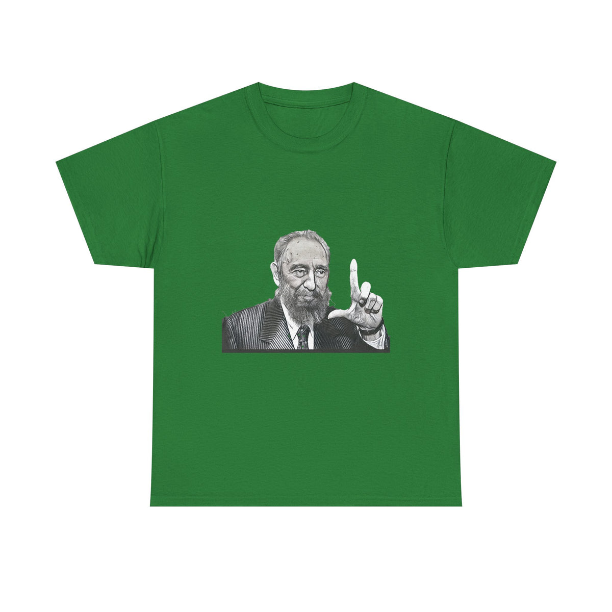 Fidel Castro Black & White Art Graphic Print Unisex Heavy Cotton Tee