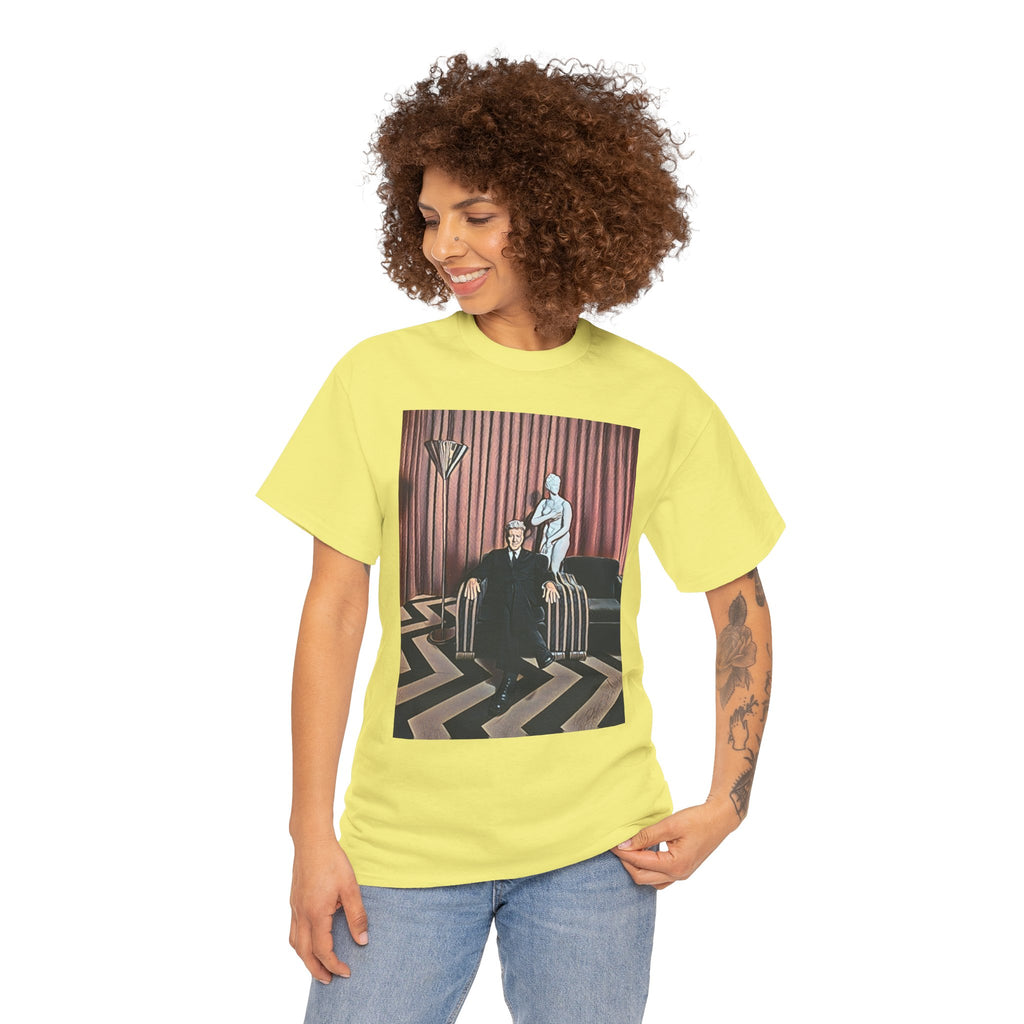 David Lynch Twin Peaks Graphic Print Short Sleeve Unisex Heavy Cotton Tee Shirt
