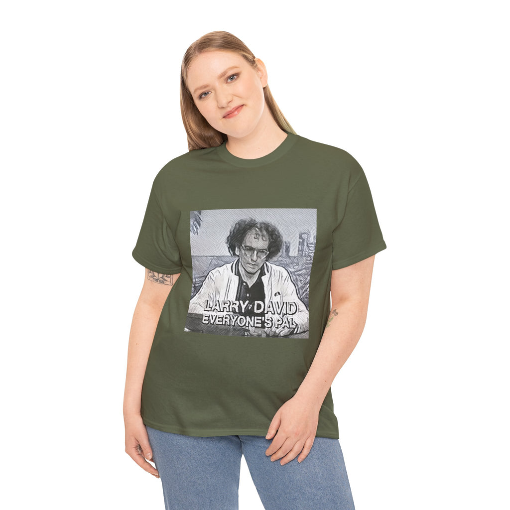 Larry David Everyone's Pal Graphic Print Short Sleeve Unisex Heavy Cotton Tee