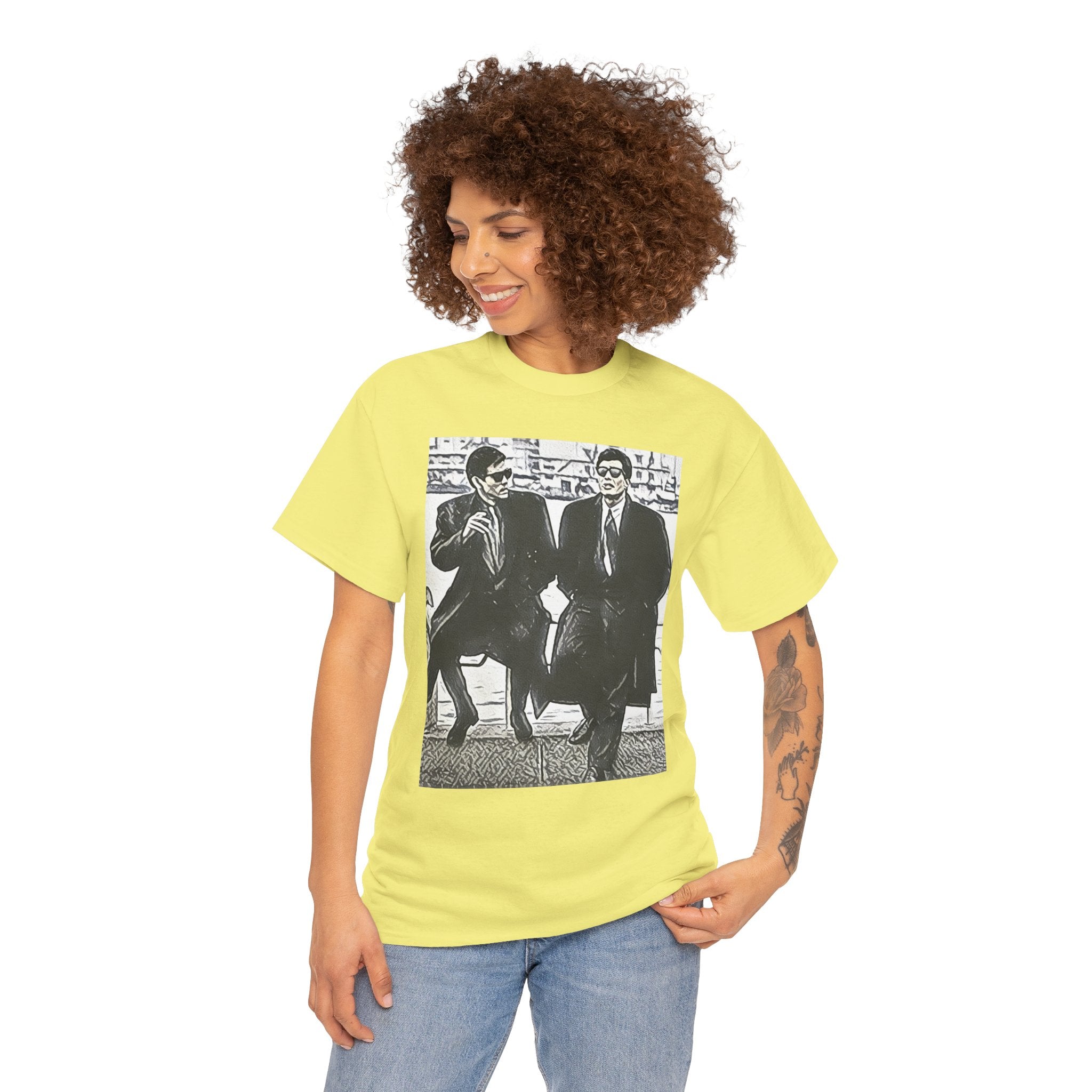 Abunai Deka Graphic Print Short Sleeve Crew Neck Unisex Heavy Cotton Tee Shirt