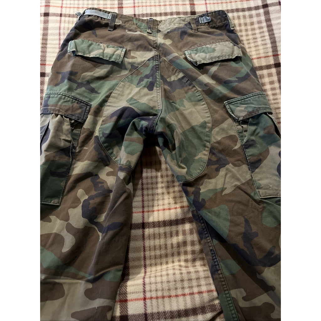 Vintage Woodland BDU CAMO Combat Military Fatigue Pants Men’s 32x32 Camoflauge