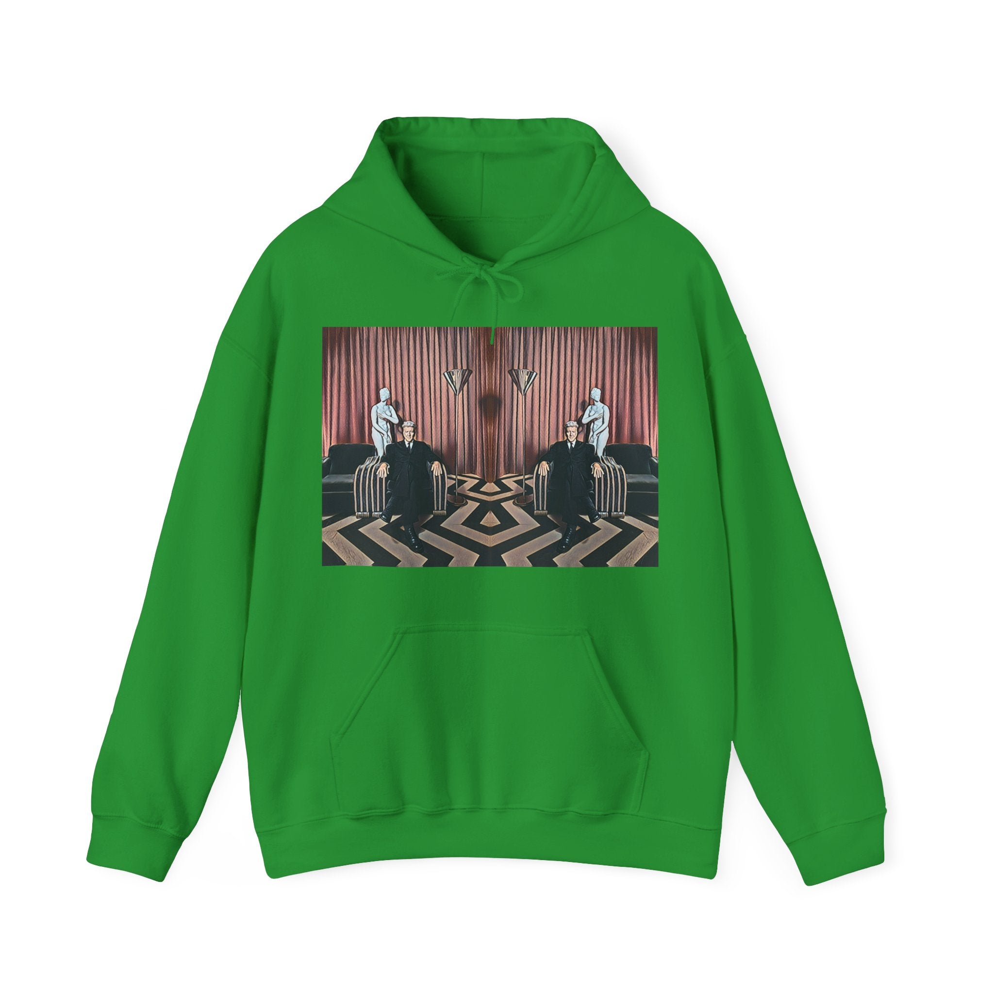David Lynch Twin Peaks Art Graphic Print LS Unisex Heavy Blend Hooded Sweatshirt