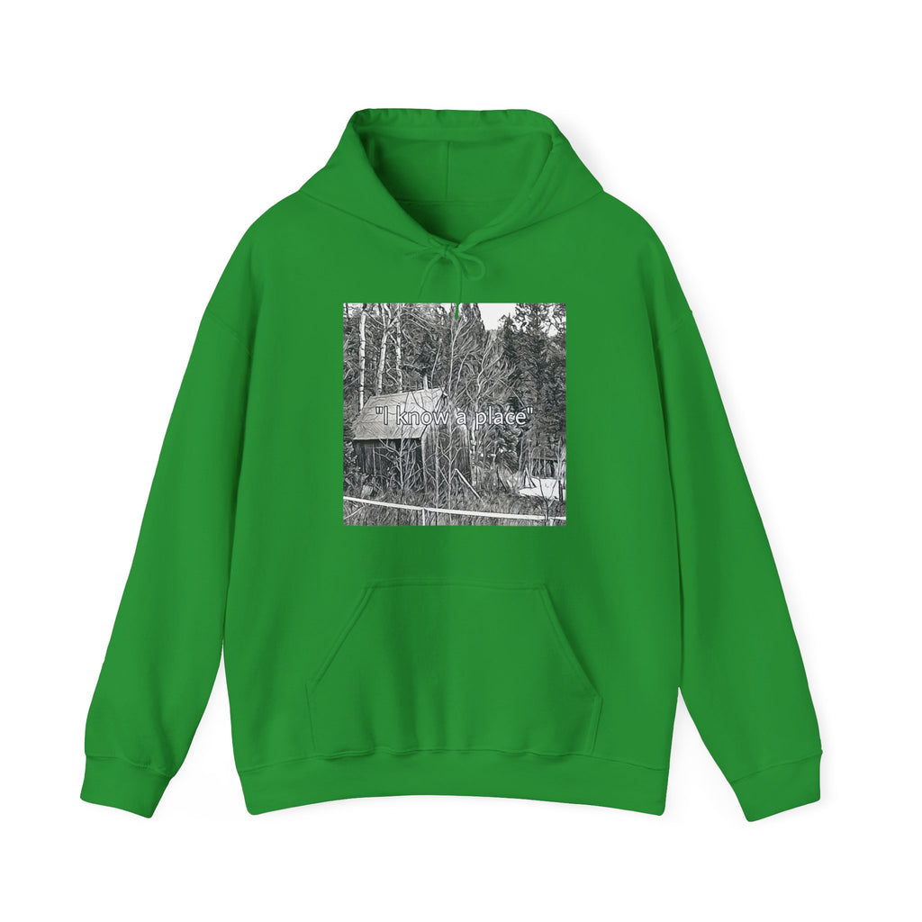 I Know A Place Graphic Print Unisex Heavy Blend™ Freedom Club Hooded Sweatshirt