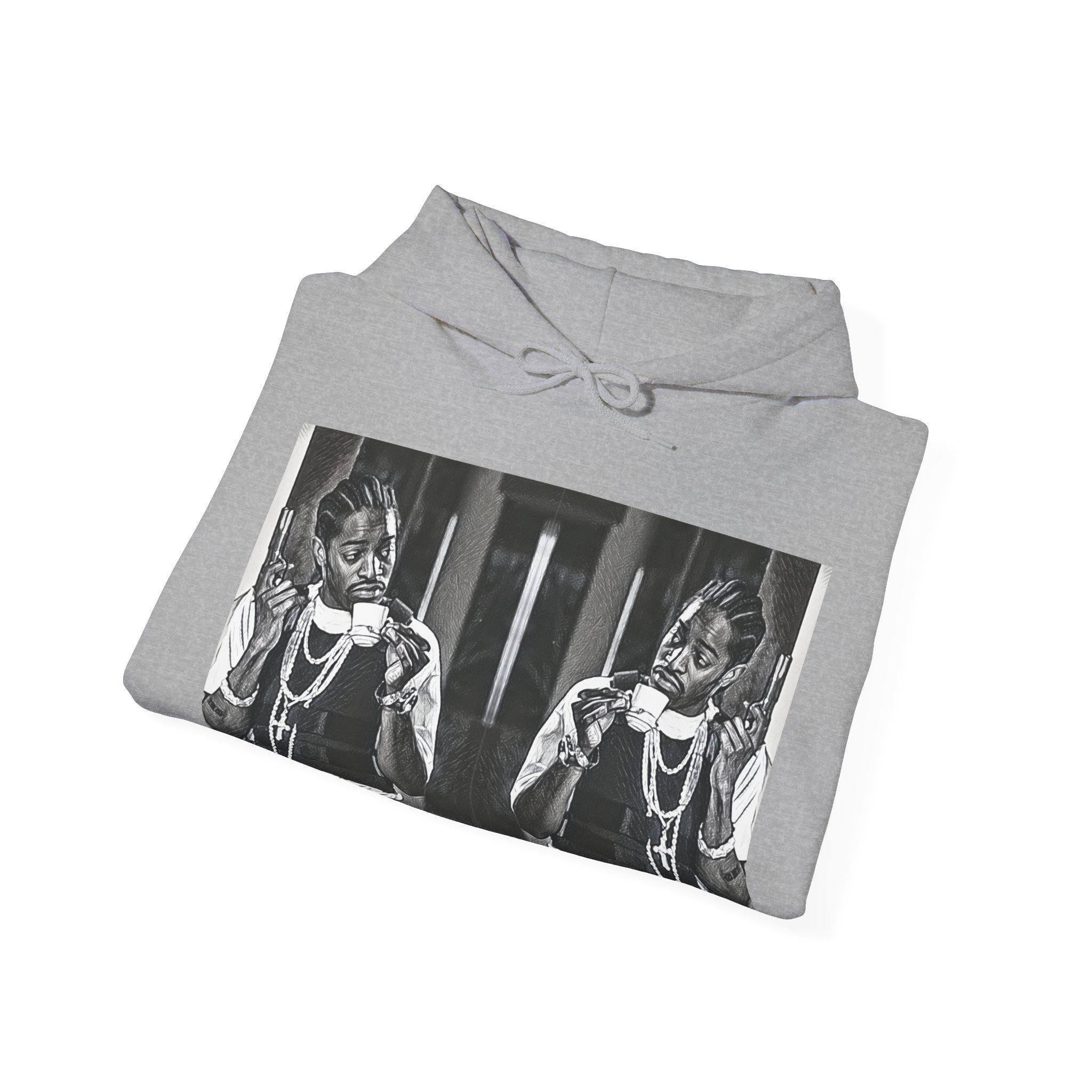 Andre 3000 Graphic Print Long Sleeve Unisex Heavy Blend™ Hooded Art Sweatshirt
