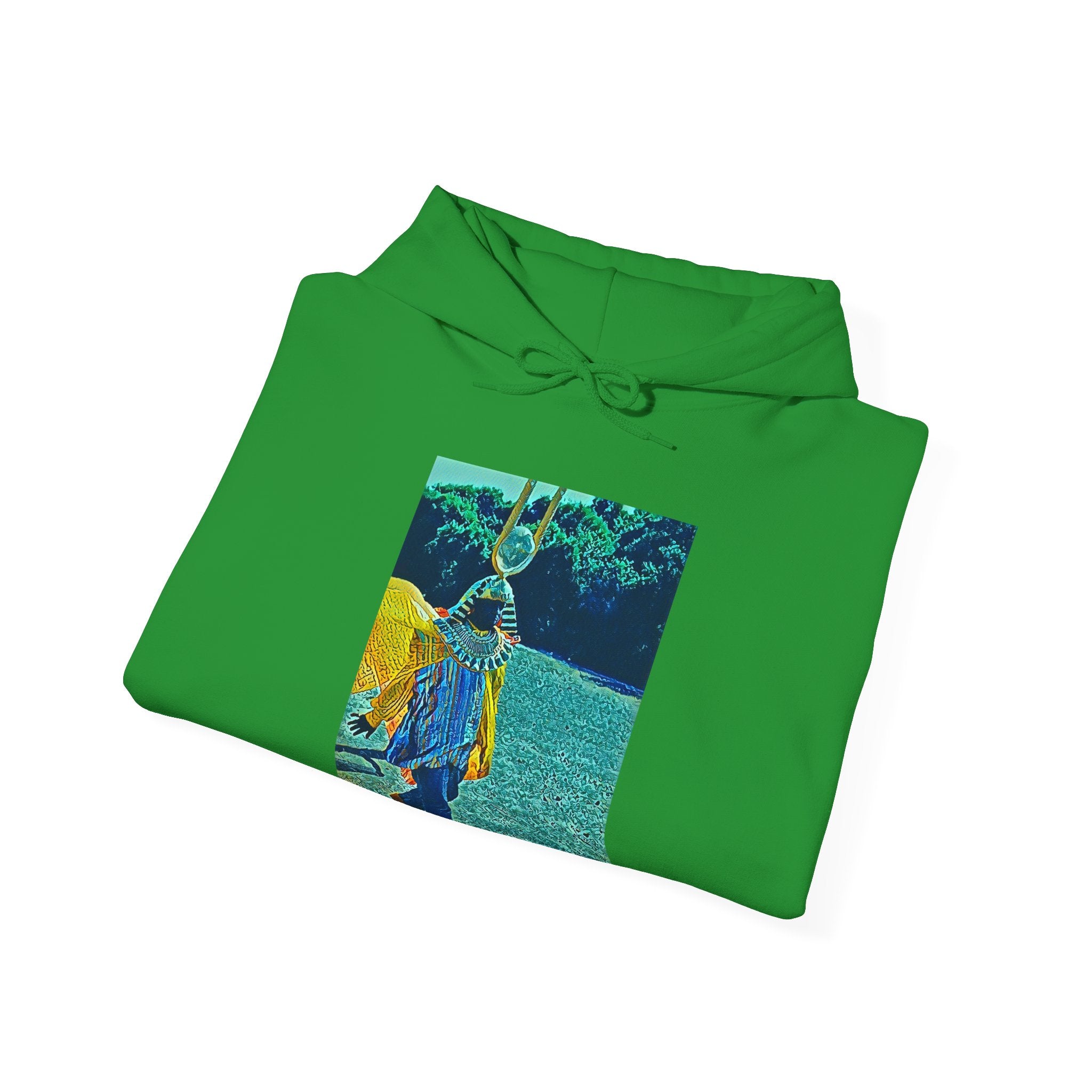 Sun Ra Drip Art Long Sleeve Graphic Print Unisex Heavy Blend™ Hooded Sweatshirt