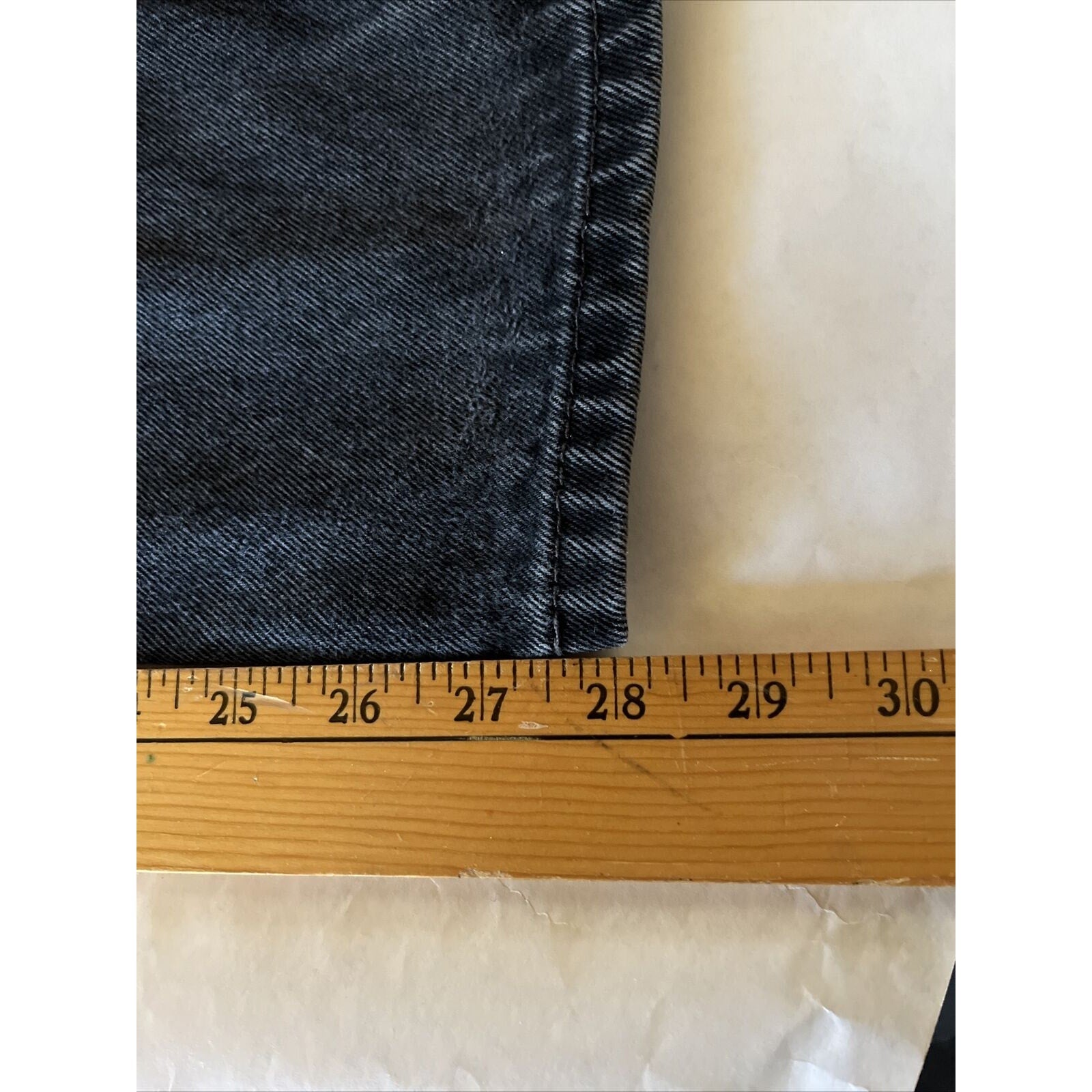 Levis Jeans Mens 33x28 Dark Gray 505 Reg Straight Leg Denim Cotton Workwear EUC