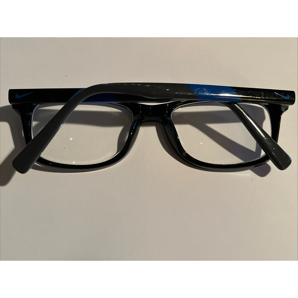 Nike 5538 403 Eyeglasses Frames Blue Black Rectangular 49-17-135 Optical