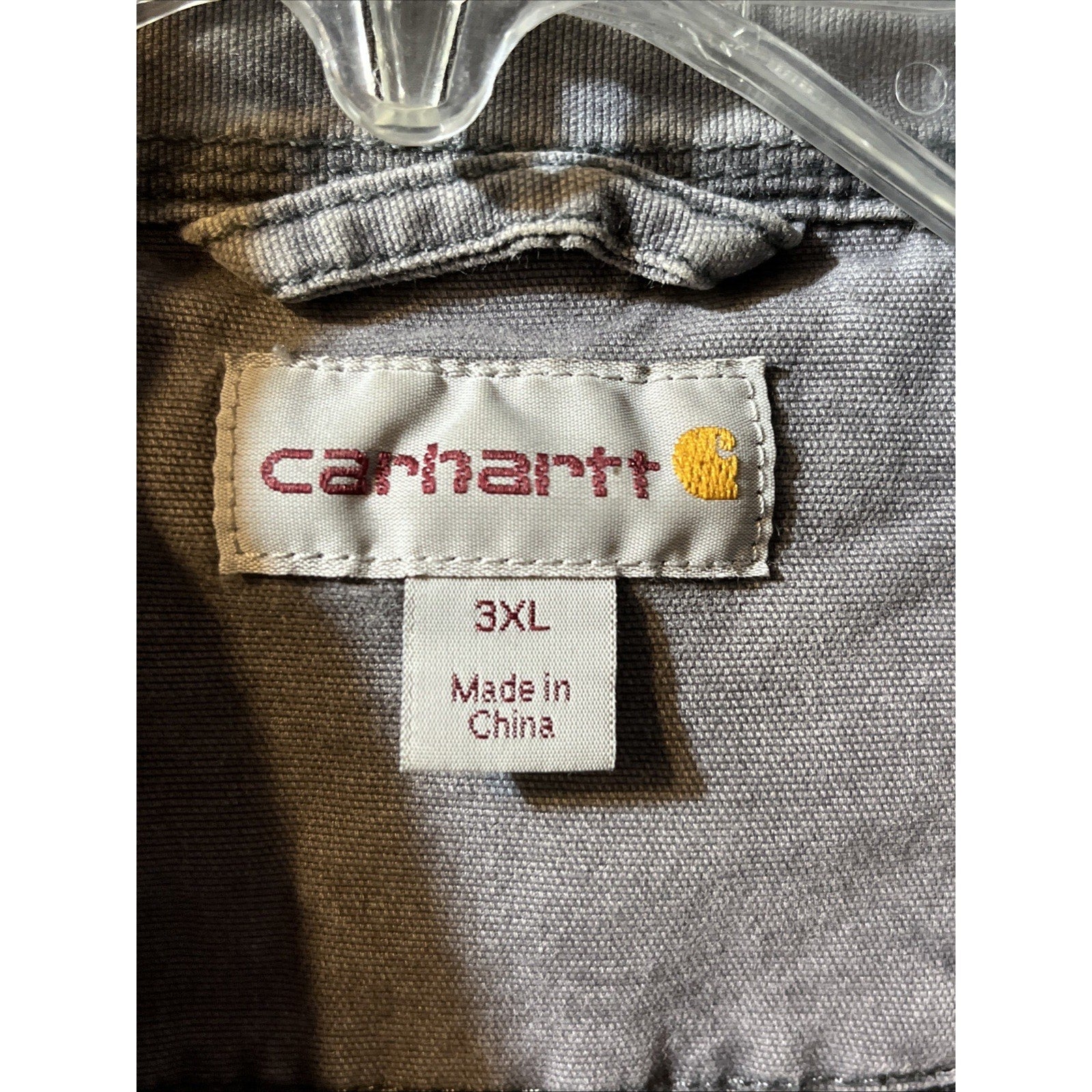 CARHARTT Rugged Flex blanket lined canvas work shirt jacket 3XL Gray 102851