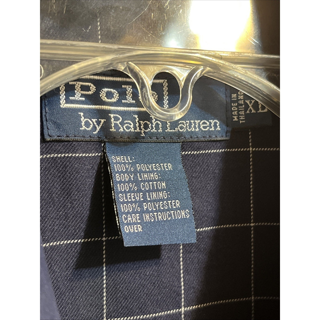 Polo Ralph Lauren Men’s XL Navy Bomber Jacket Harrington Long Sleeve Full Zip
