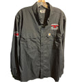 Carhartt Shirt Mens Large Black Long Sleeve Button Down Relaxed Fit Workwear