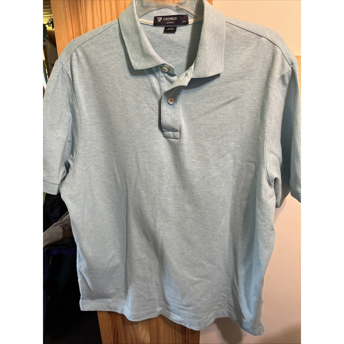 Daniel Cremieux Classics Club 38 Polo Shirt Mens M Blue Golf Short Sleeve