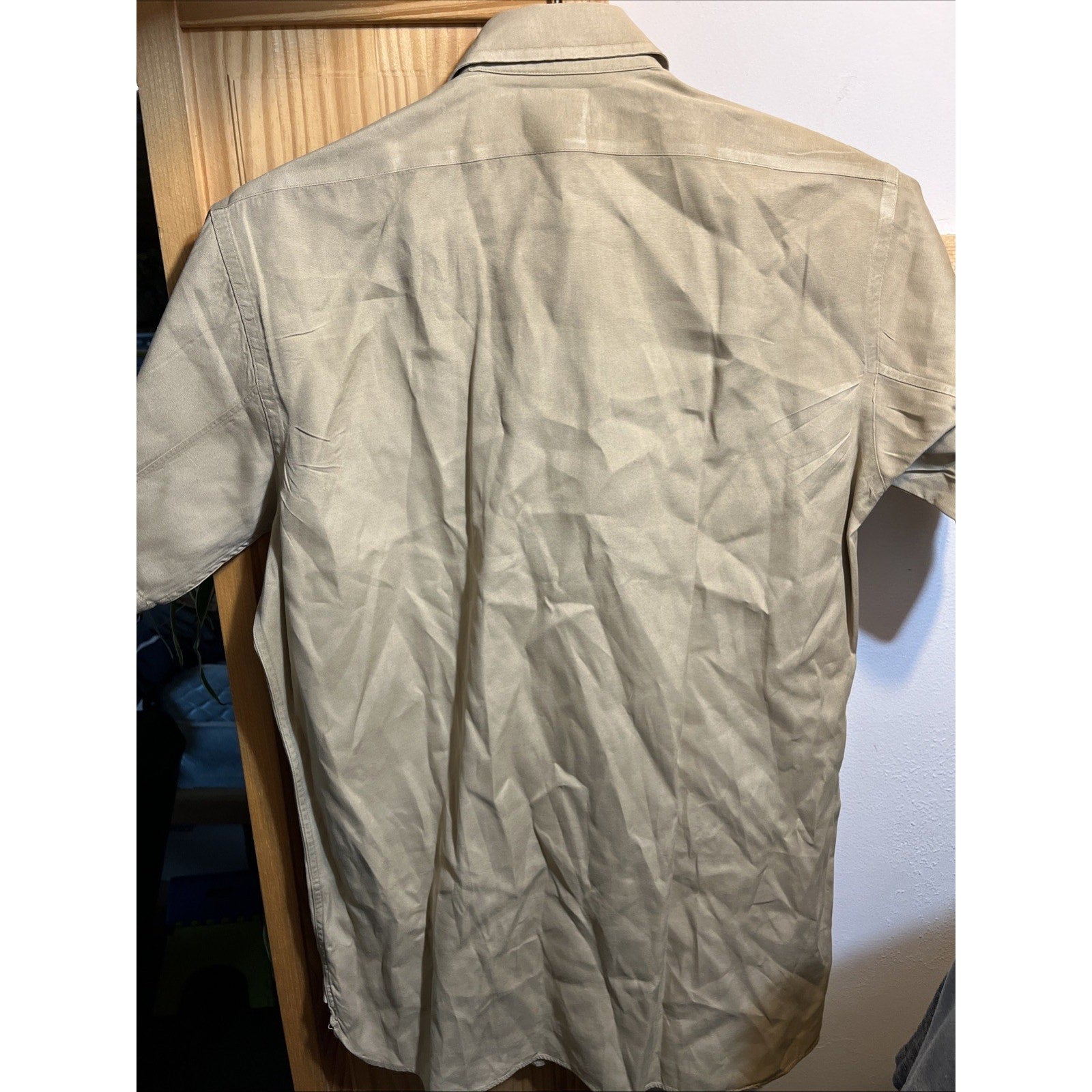 Vintage 50s BURTON'S POPLIN CONQUEROR SS SHIRT, GUSSETS, SANFORIZED, UNION S / M