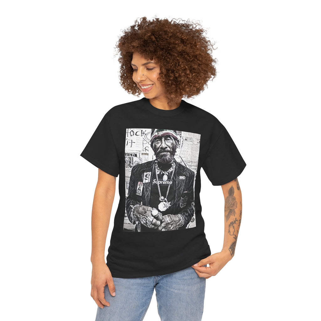 Lee "Scratch" Perry Graphic Print Short Sleeve Unisex Heavy Cotton Art Tee Shirt