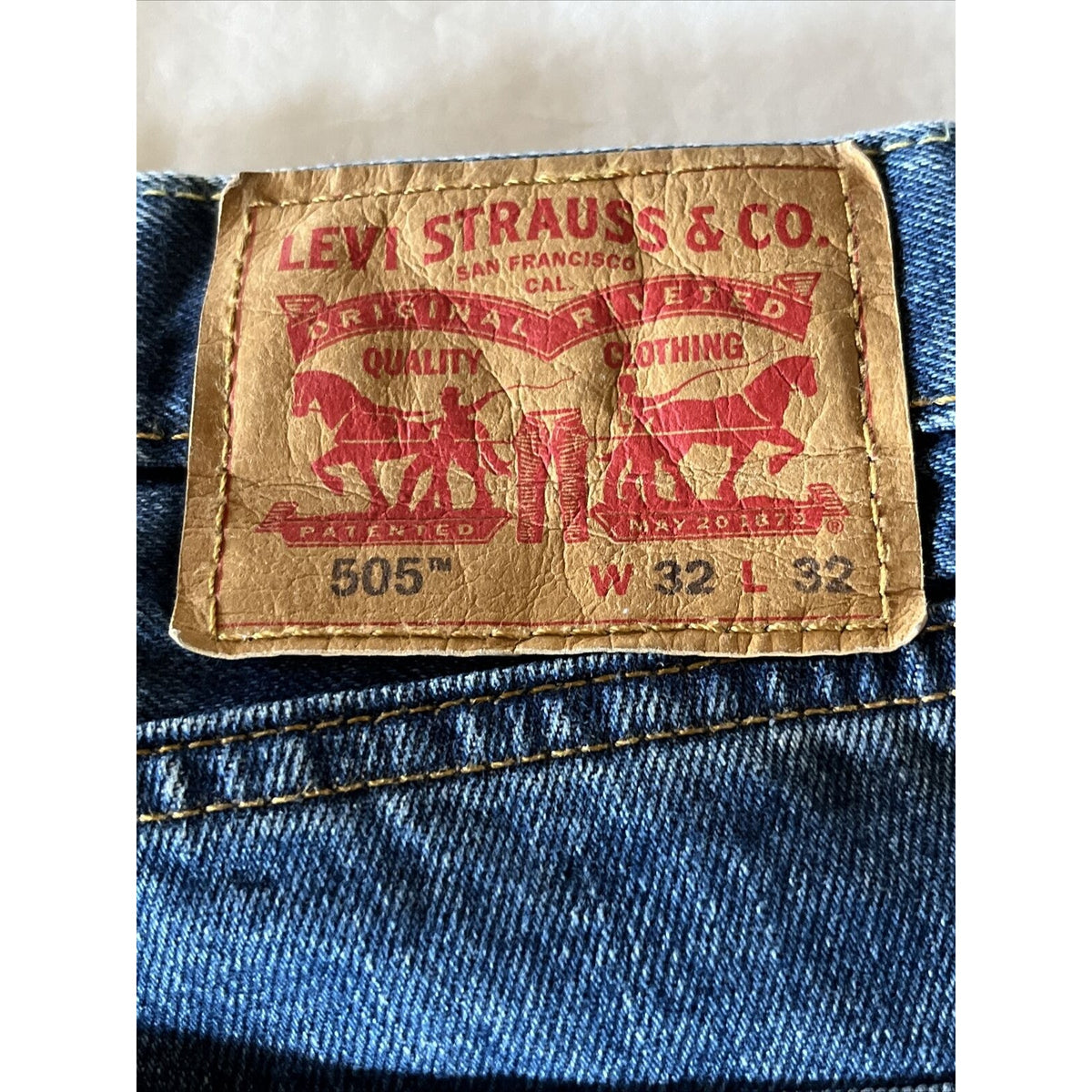 Levi's 505 Mens Jeans 32x32 Cotton Medium Wash Denim 90s Y2K EUC
