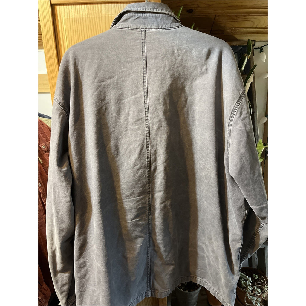 CARHARTT Rugged Flex blanket lined canvas work shirt jacket 3XL Gray 102851