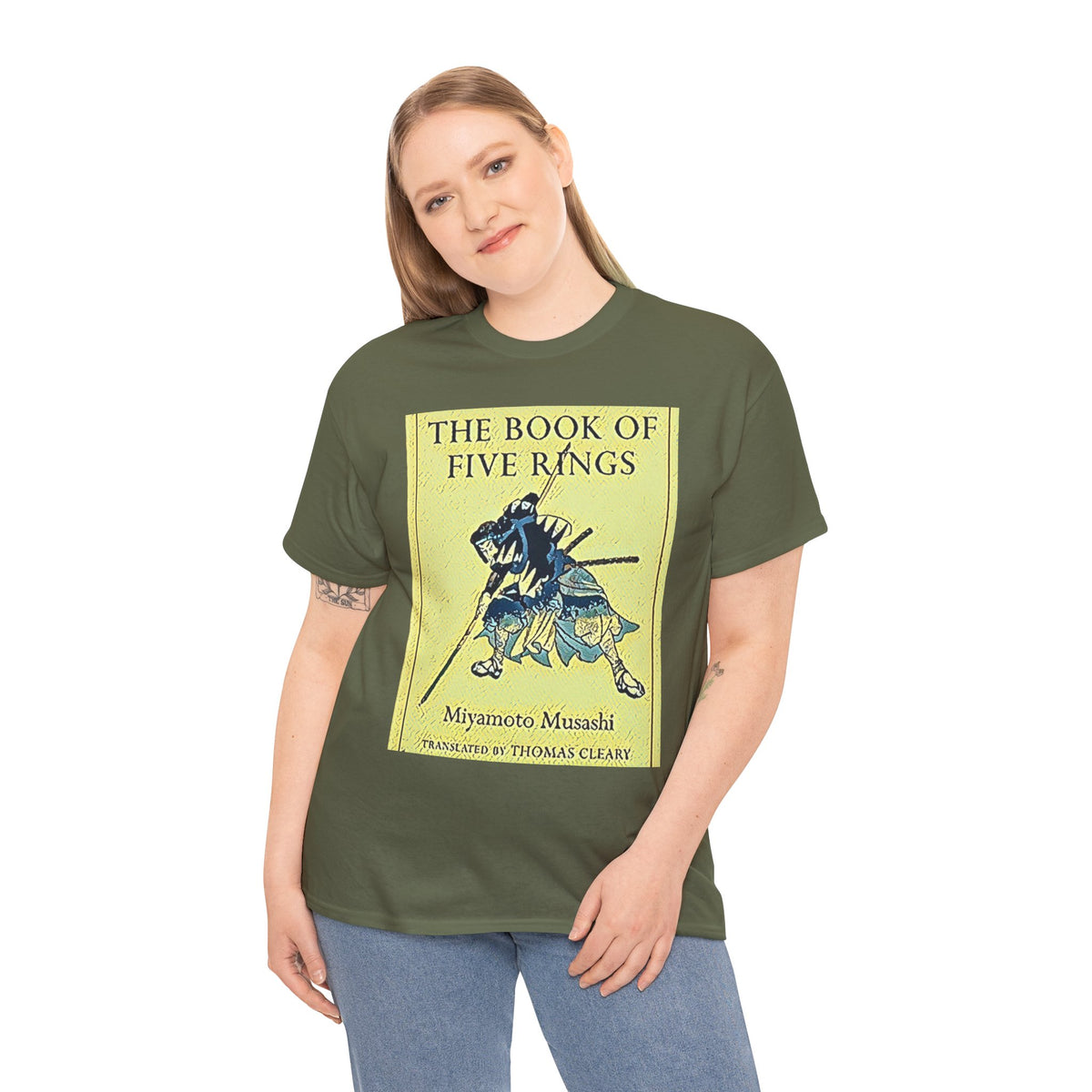 The Book Of Five Rings Graphic Print Short Sleeve Unisex Heavy Cotton Tee Shirt