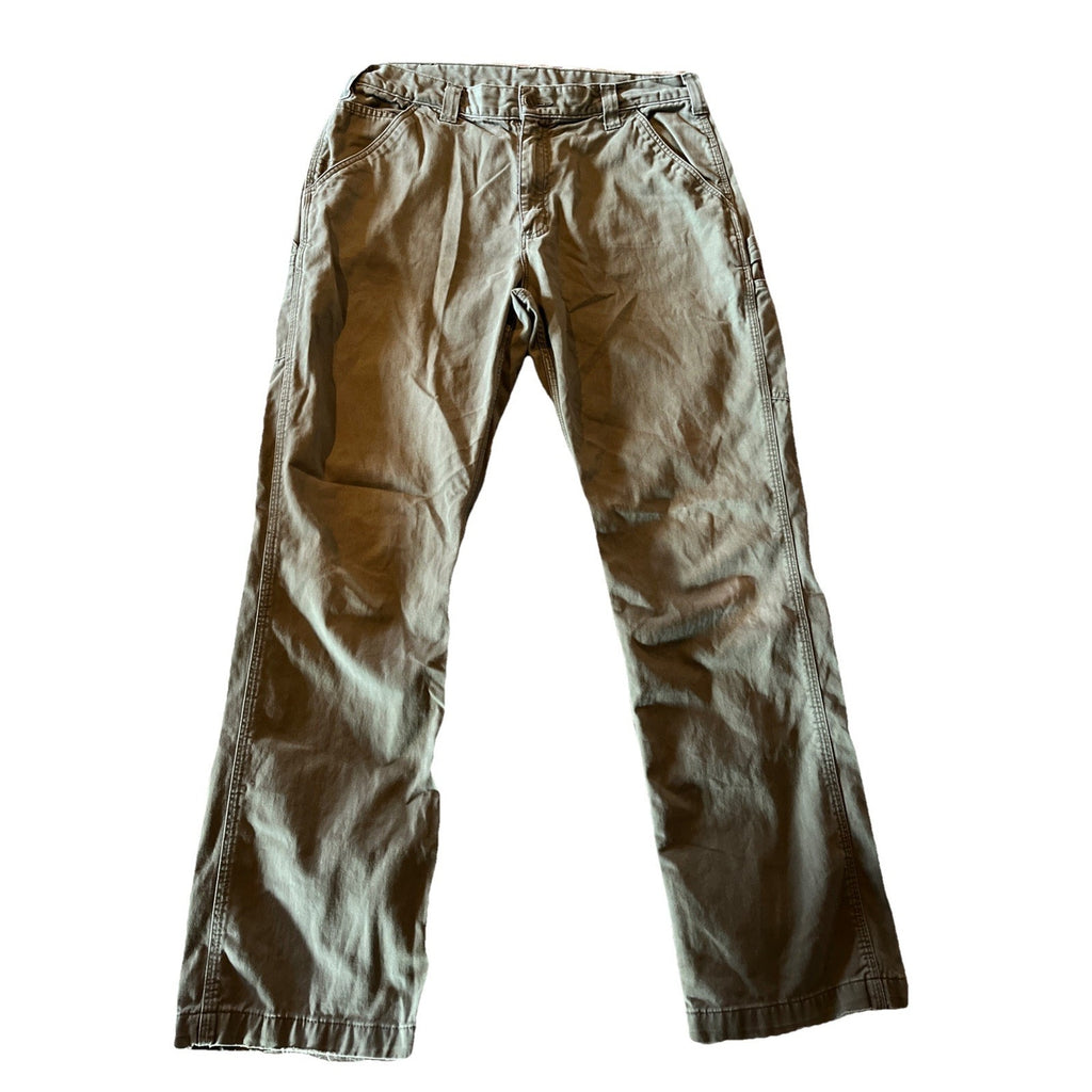 Carhartt Pants Mens 35x32 Fit Gray Canvas Carpenter Relaxed Fit Workwear Travel