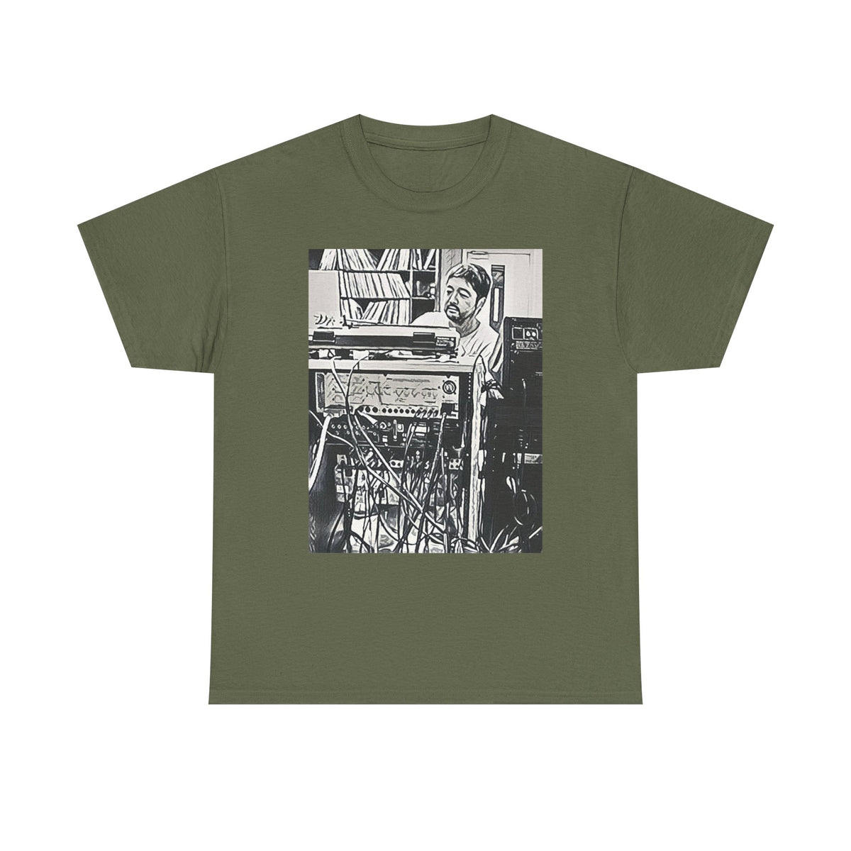 Nujabes Graphic Print Short Sleeve Crew Neck Unisex Heavy Cotton Art Tee Shirt