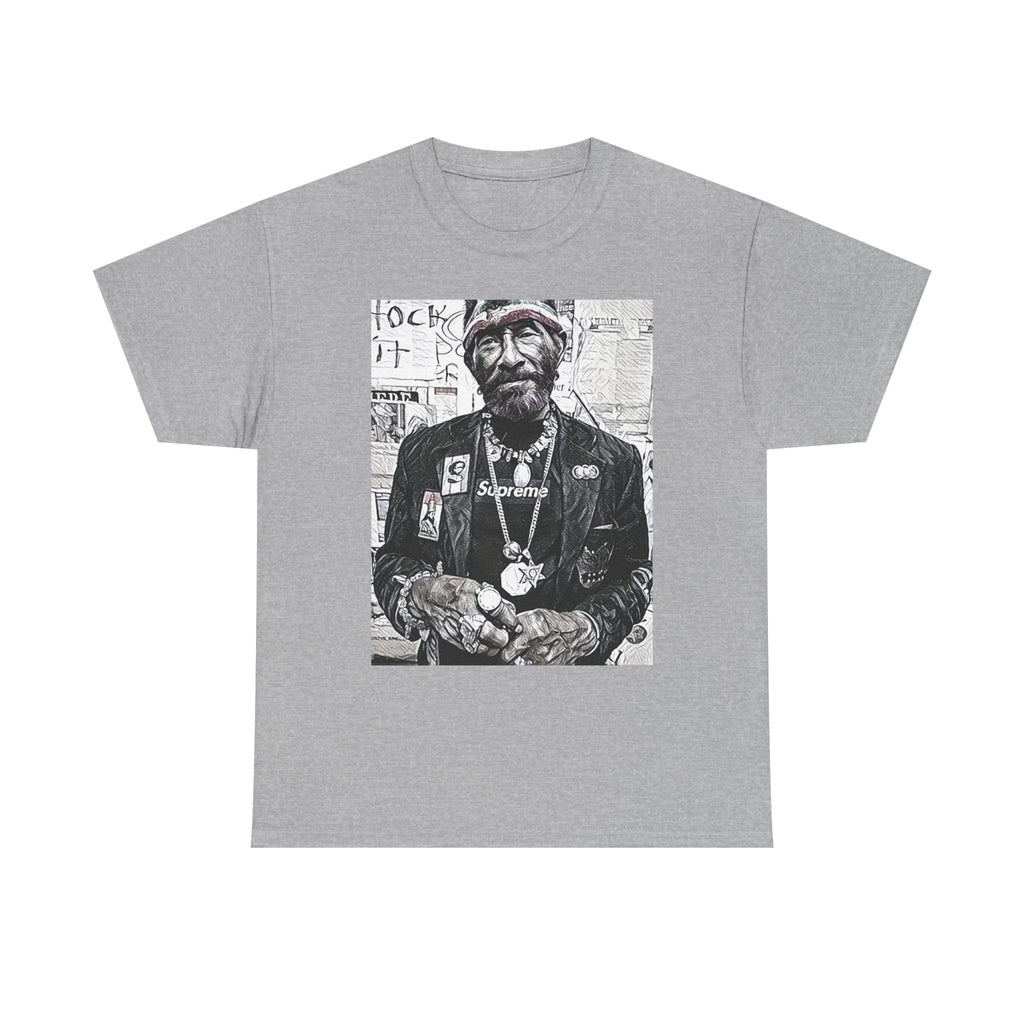 Lee "Scratch" Perry Graphic Print Short Sleeve Unisex Heavy Cotton Art Tee Shirt