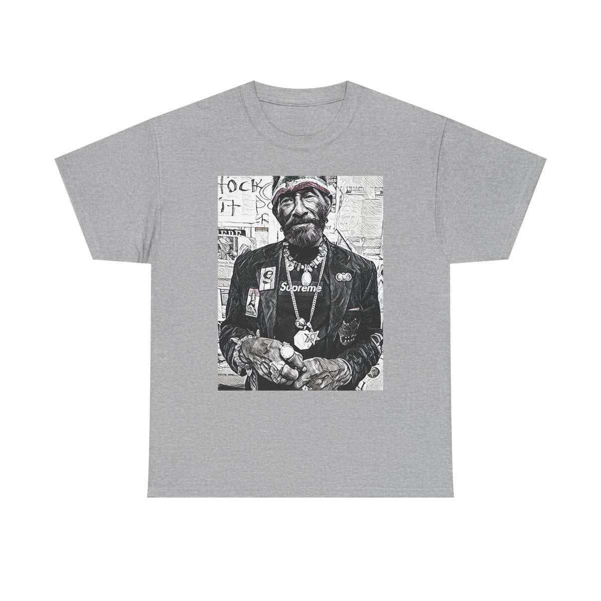 Lee "Scratch" Perry Graphic Print Short Sleeve Unisex Heavy Cotton Art Tee Shirt