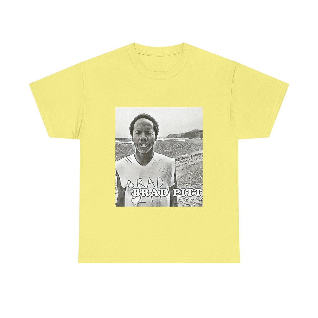 Earl Sweatshirt Brad Pitt Graphic Print Short Sleeve Unisex Heavy Cotton T-Shirt
