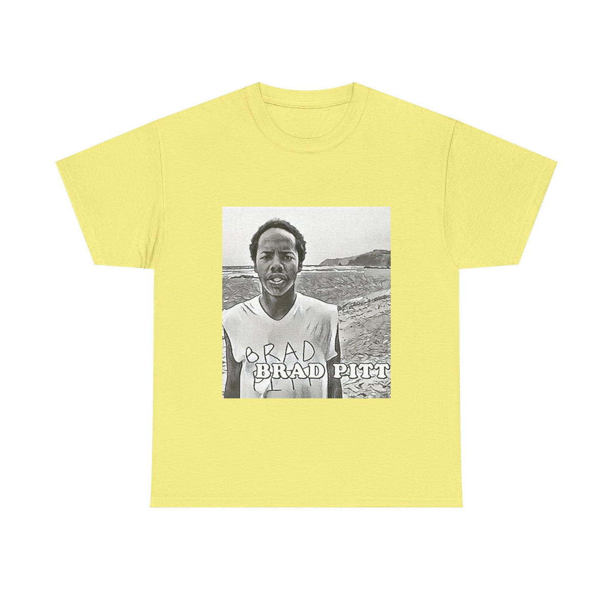 Earl Sweatshirt Brad Pitt Graphic Print Short Sleeve Unisex Heavy Cotton T-Shirt