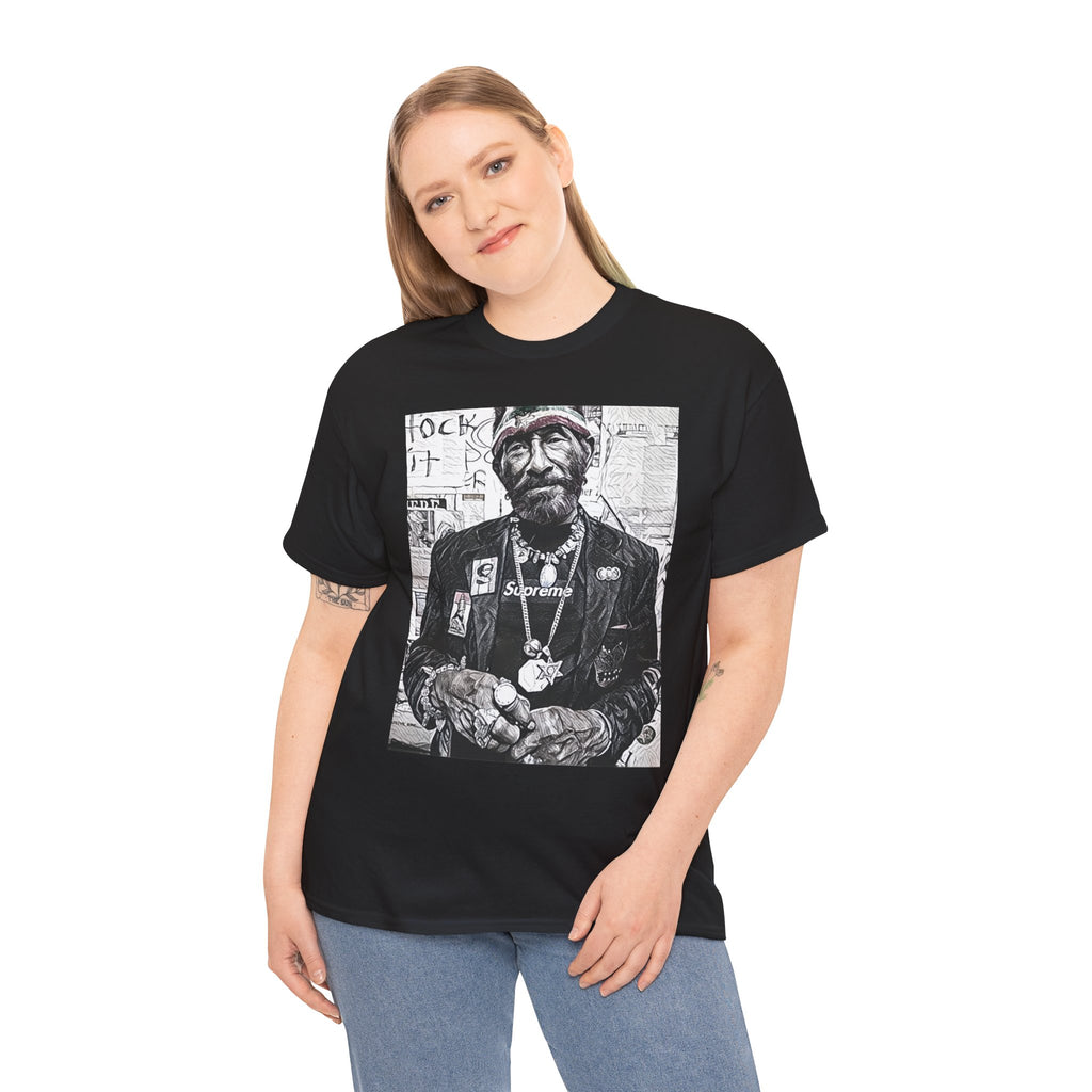 Lee "Scratch" Perry Graphic Print Short Sleeve Unisex Heavy Cotton Art Tee Shirt