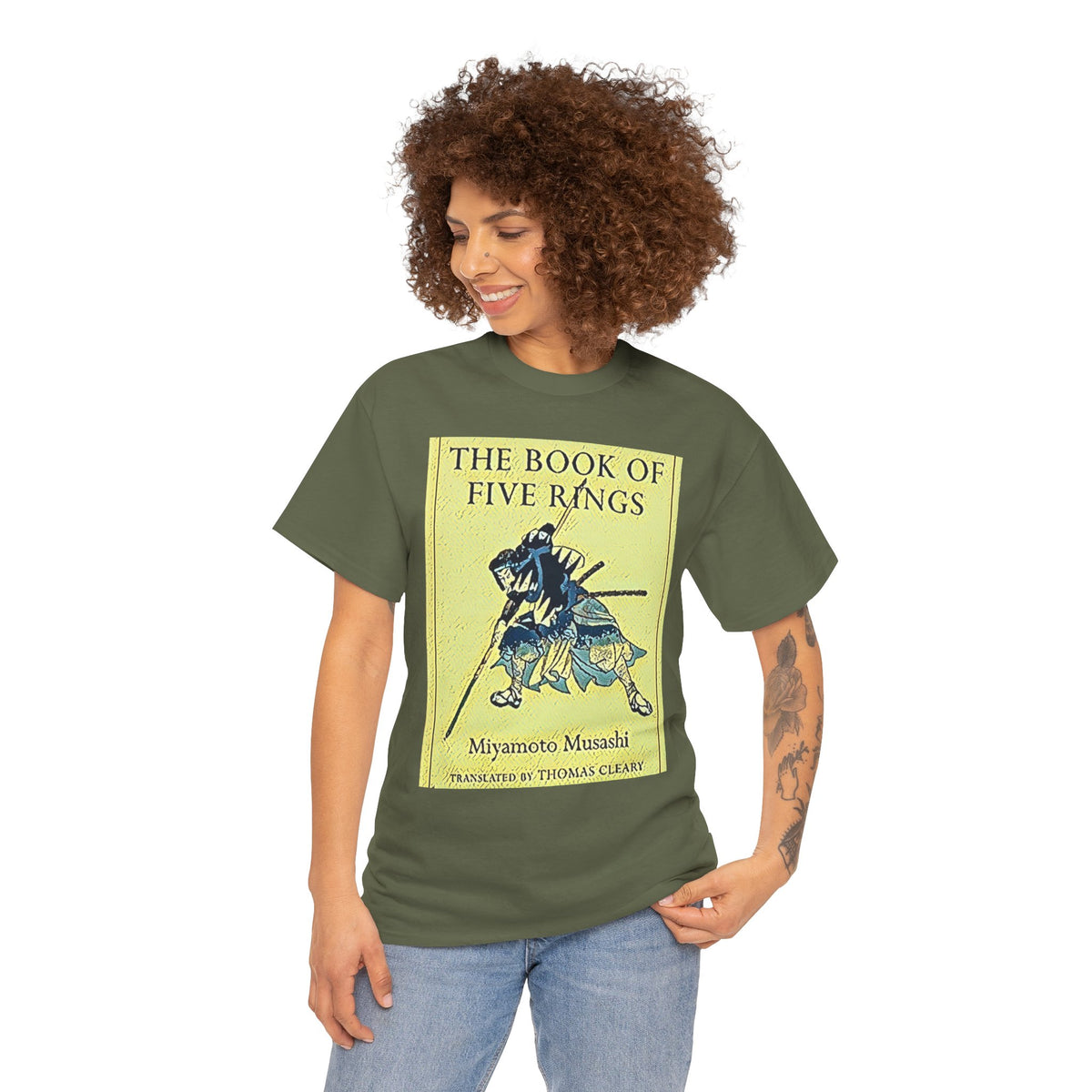 The Book Of Five Rings Graphic Print Short Sleeve Unisex Heavy Cotton Tee Shirt
