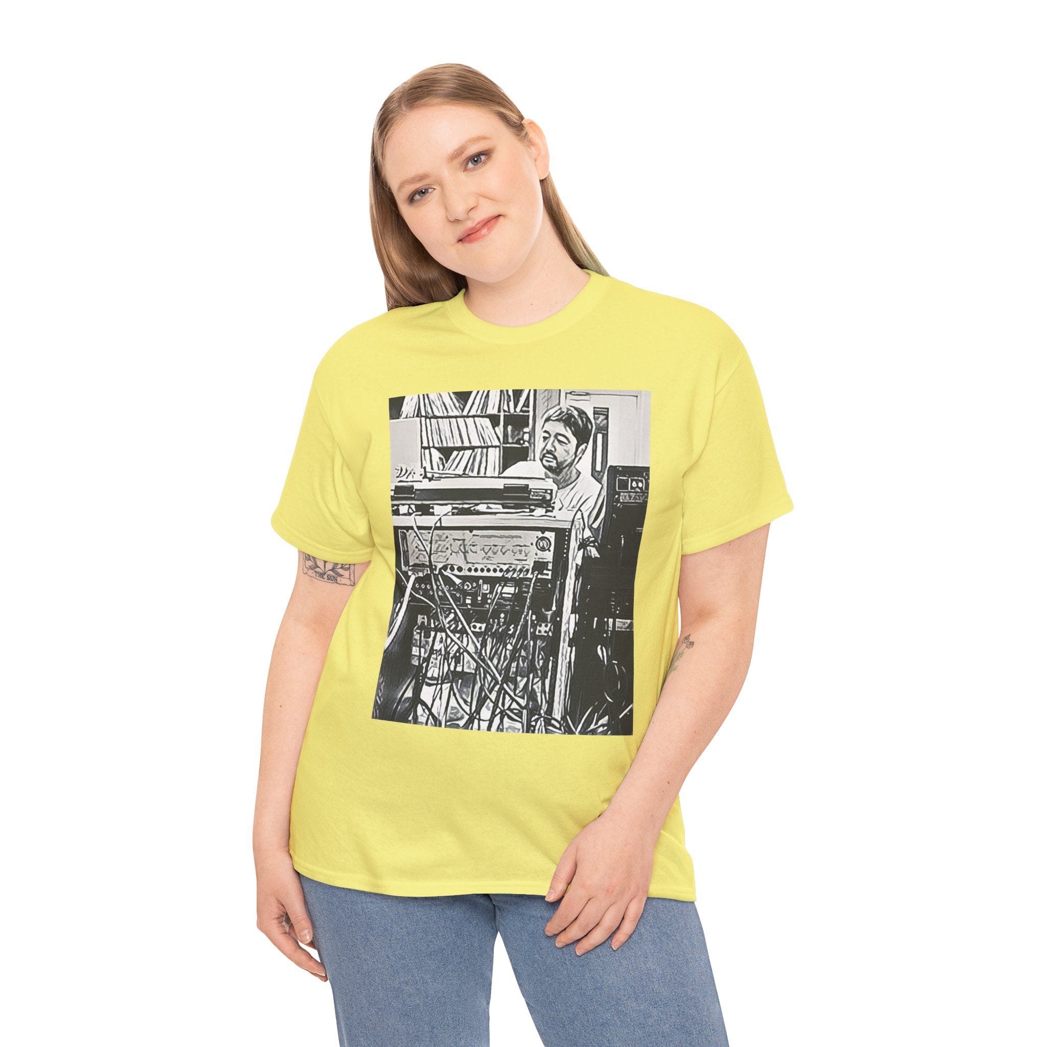Nujabes Graphic Print Short Sleeve Crew Neck Unisex Heavy Cotton Art Tee Shirt