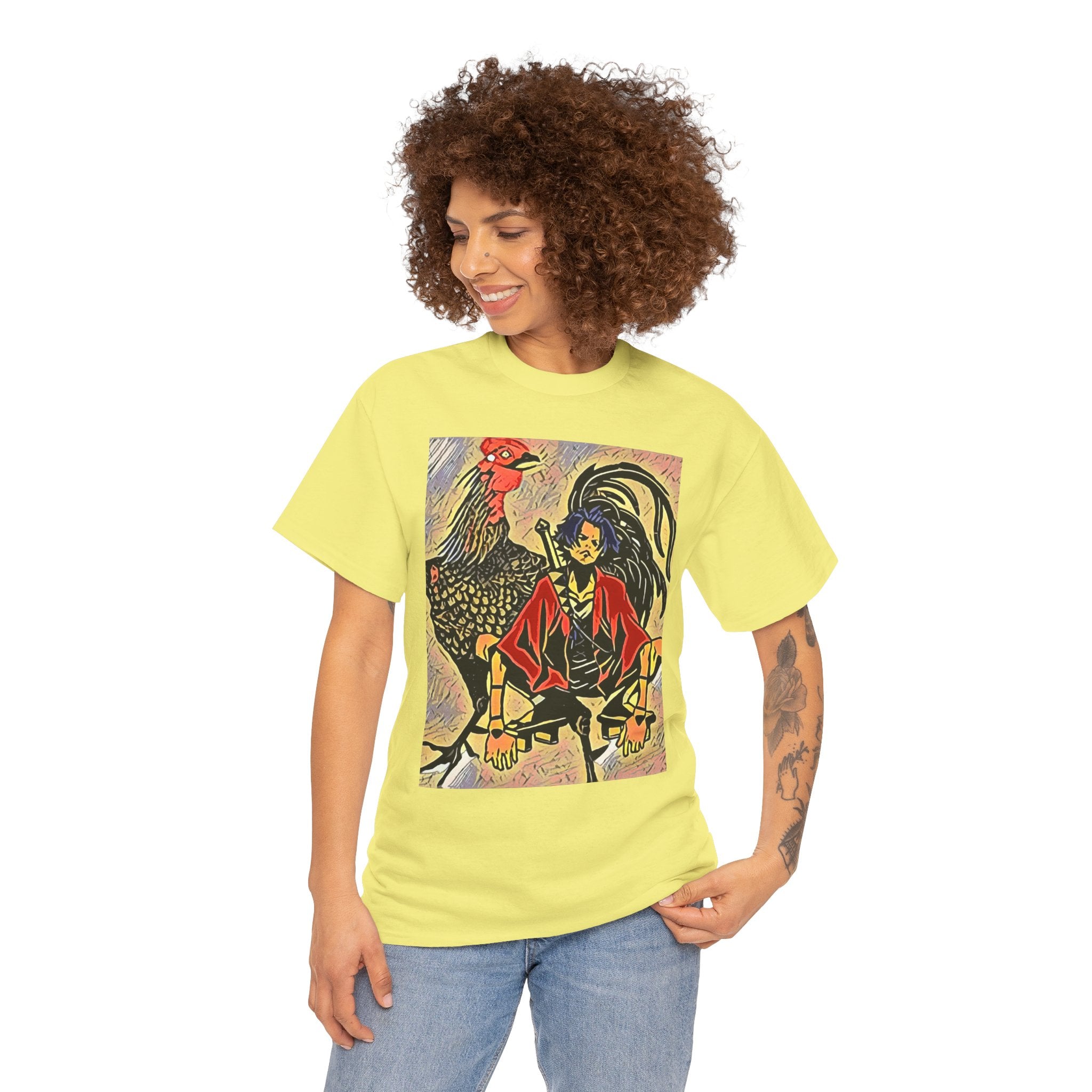 Samurai Champloo Graphic Print Short Sleeve Unisex Heavy Cotton Anime Tee Shirt