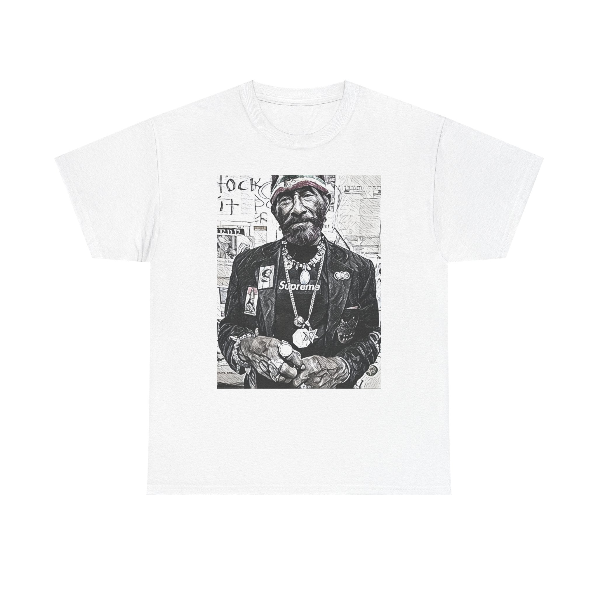 Lee "Scratch" Perry Graphic Print Short Sleeve Unisex Heavy Cotton Art Tee Shirt